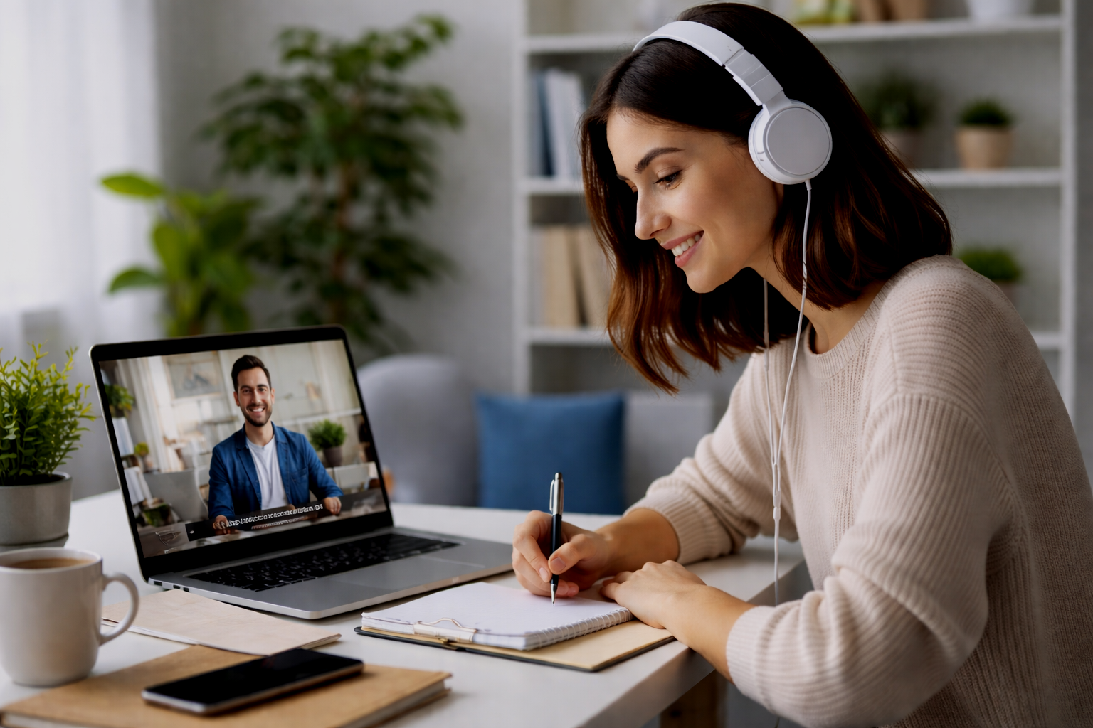 İngilizce nasıl öğrenilir – online İngilizce dersi çalışan öğrenci