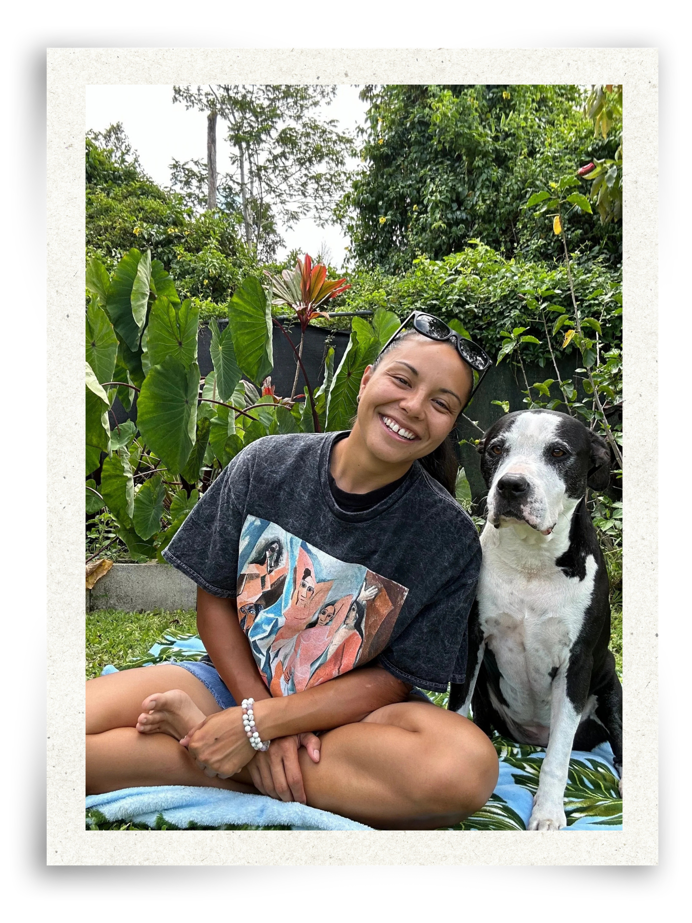relaxed pet owner