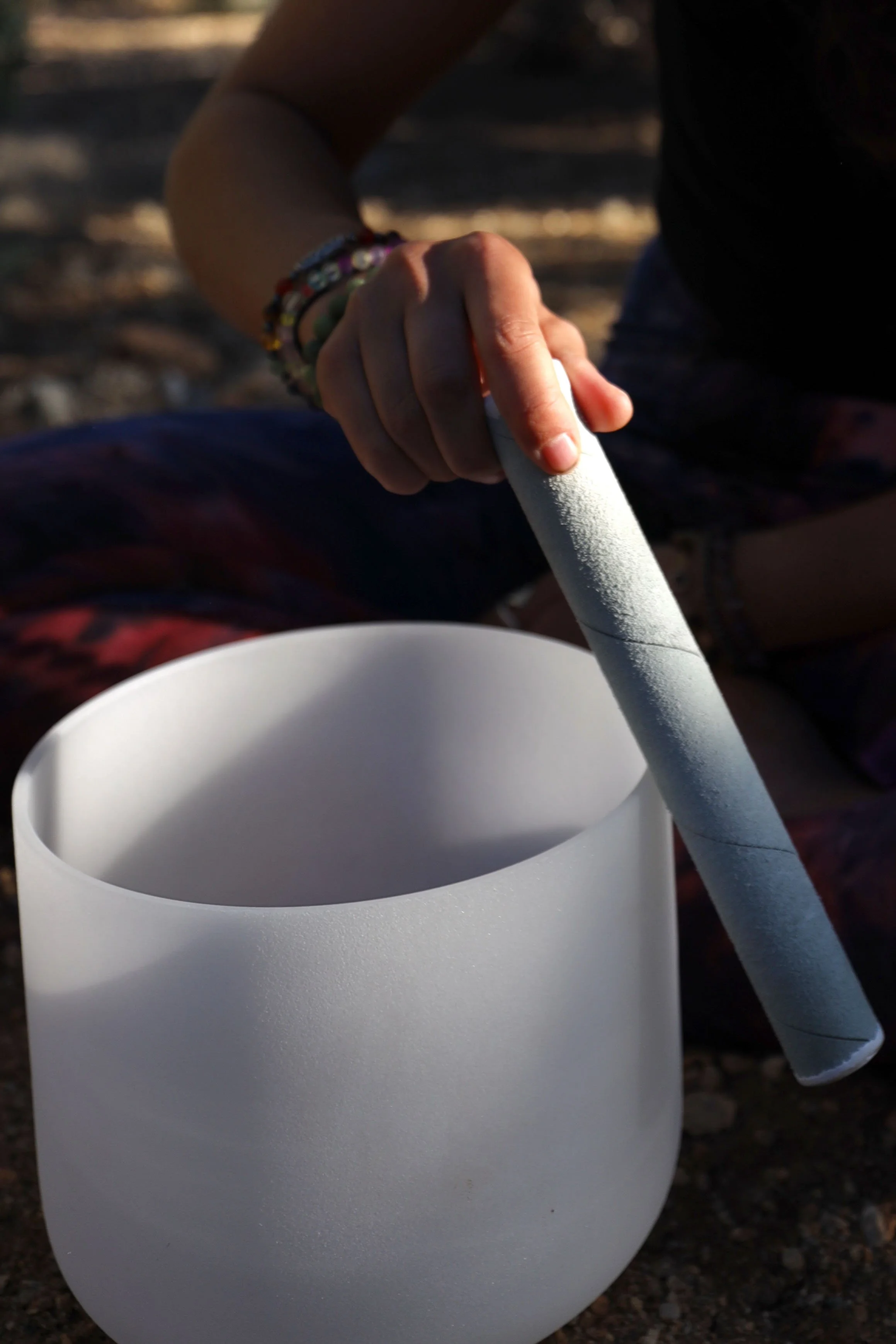 Singing bowl used in private yoga and meditation sessions in Windham NY