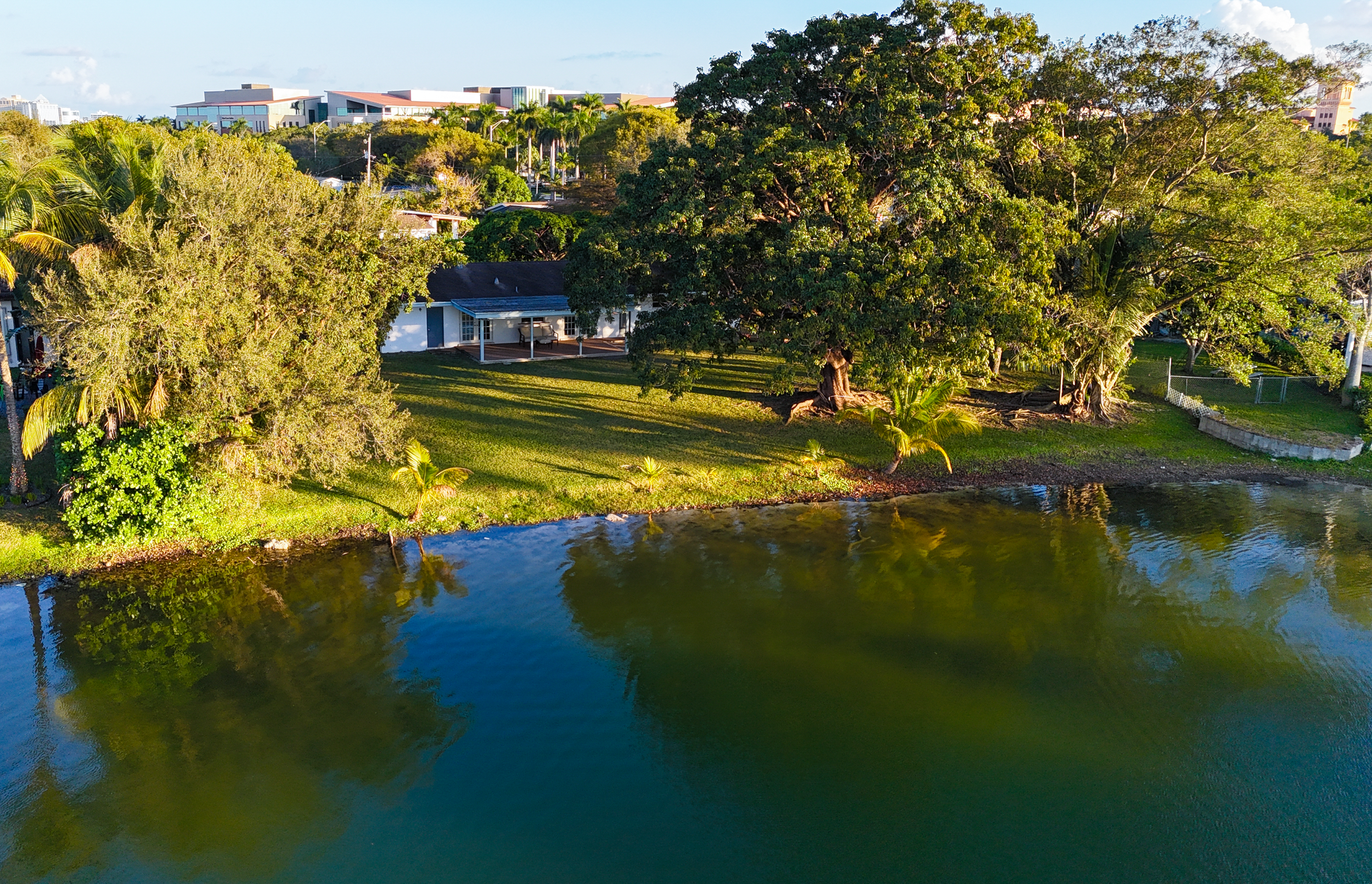Rear of House Facing East South East Baptist Hospital in Distance