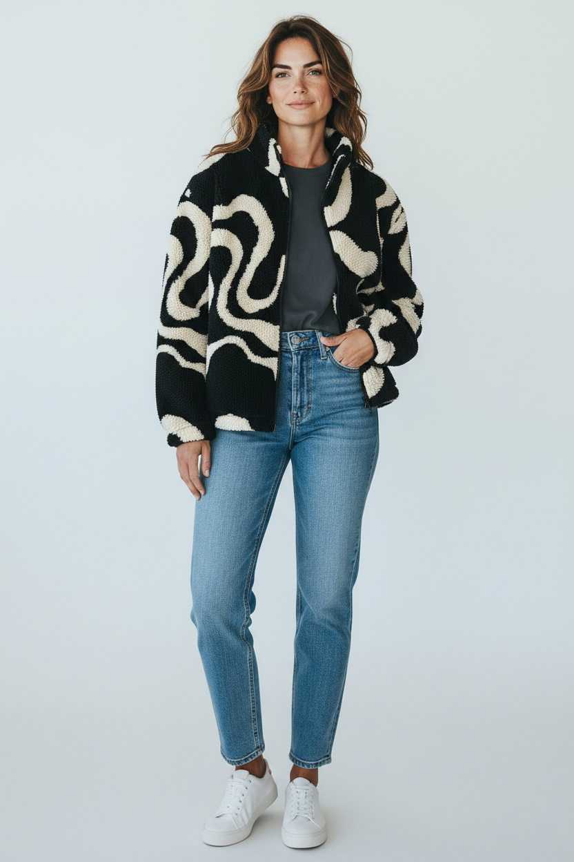 Swirl Fleece Jacket