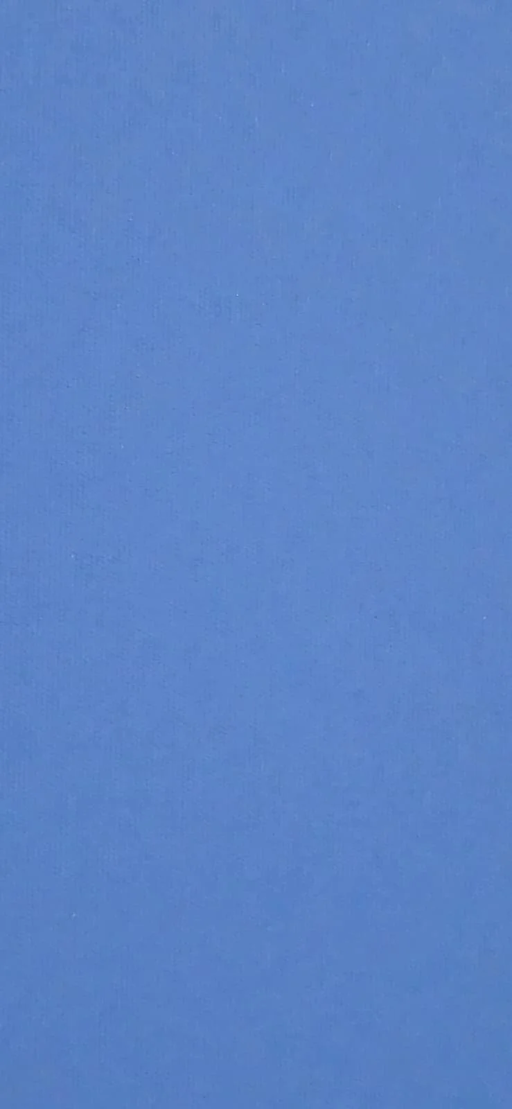 A blank blue phone screen with no visible objects or text.