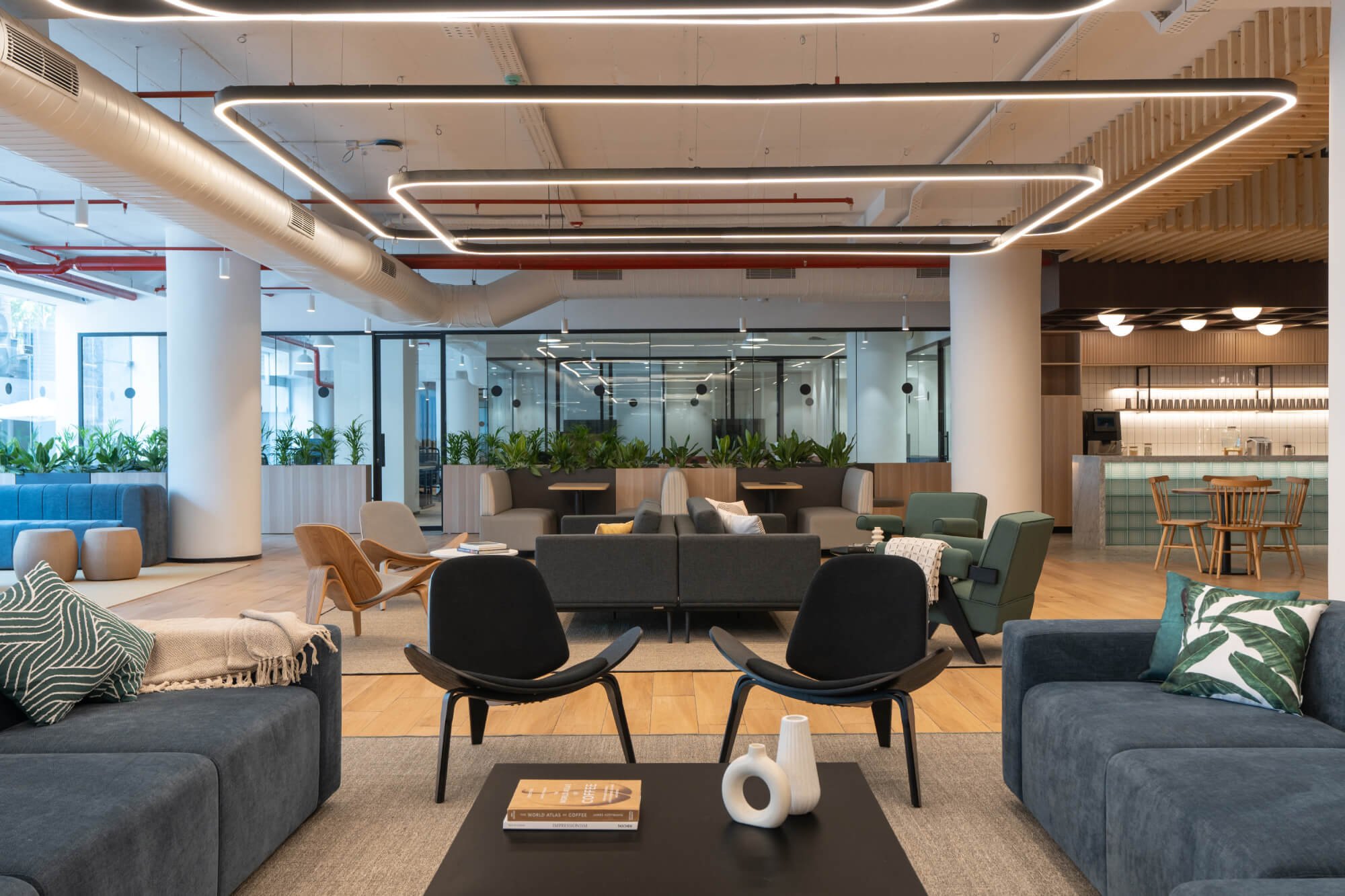 A picture of the monospace office with a logo overlay