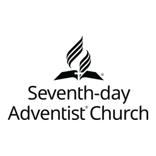Seventh-day Adventist Church logo with a flame and open Bible symbol.