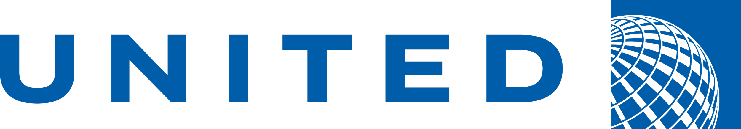 United Nations logo with a globe on the right side.