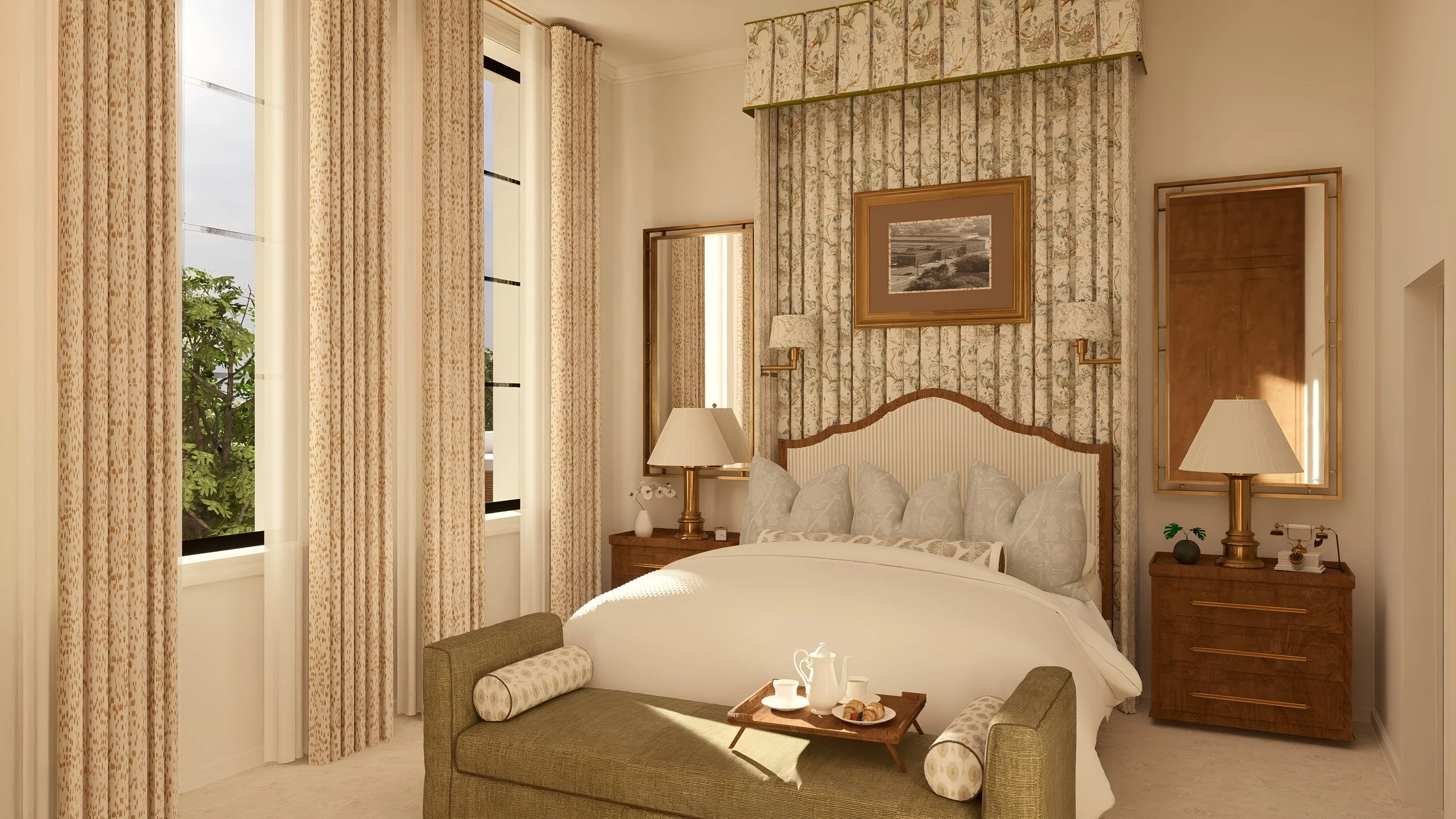 Hotel Room Bed