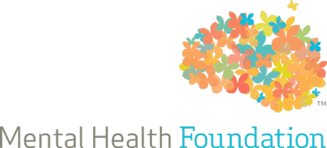 Logo of the Mental Health Foundation with a colorful cluster of butterfly shapes above the text.