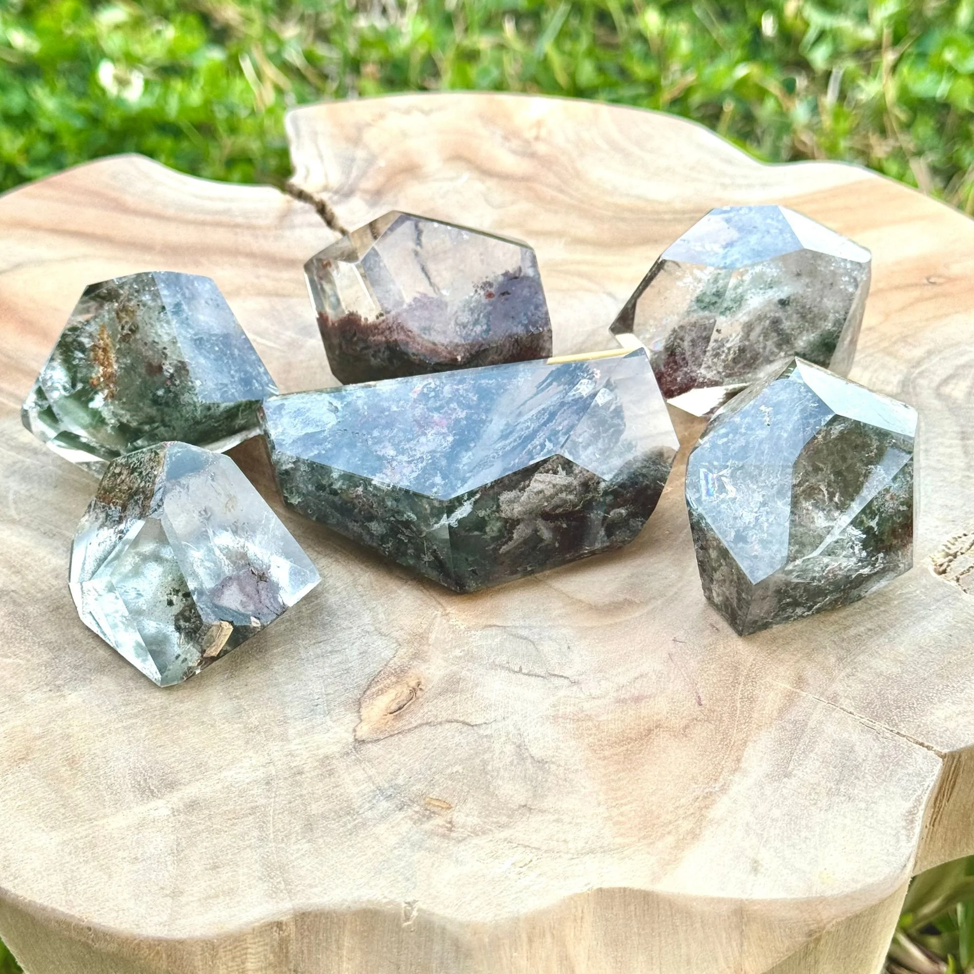 Lodalite (Garden Quartz) Jewel-Cut Freeforms | Manifestation, Spiritual Growth & Clarity Crystal