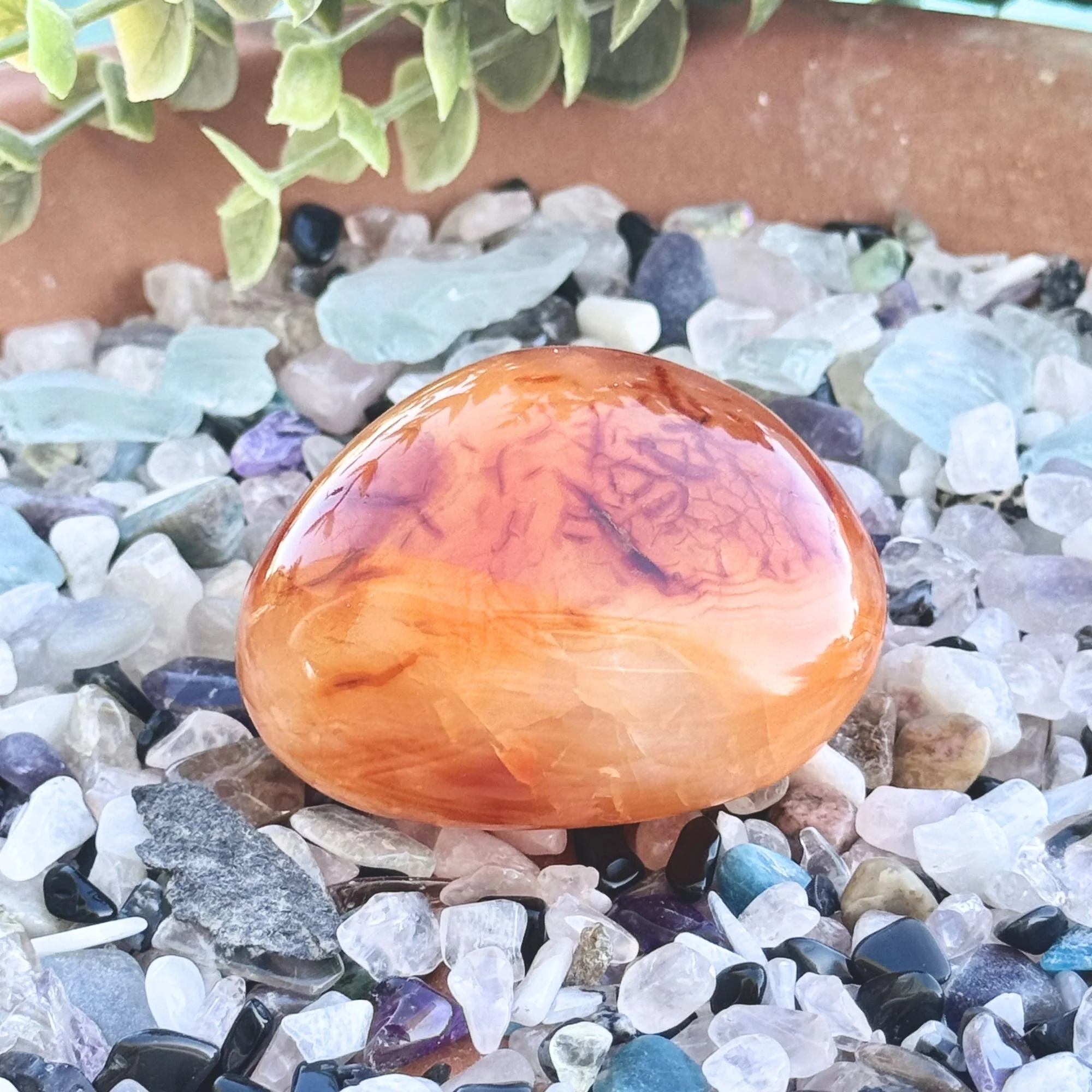 Carnelian Tumbled Stone – Energy & Motivation Crystal