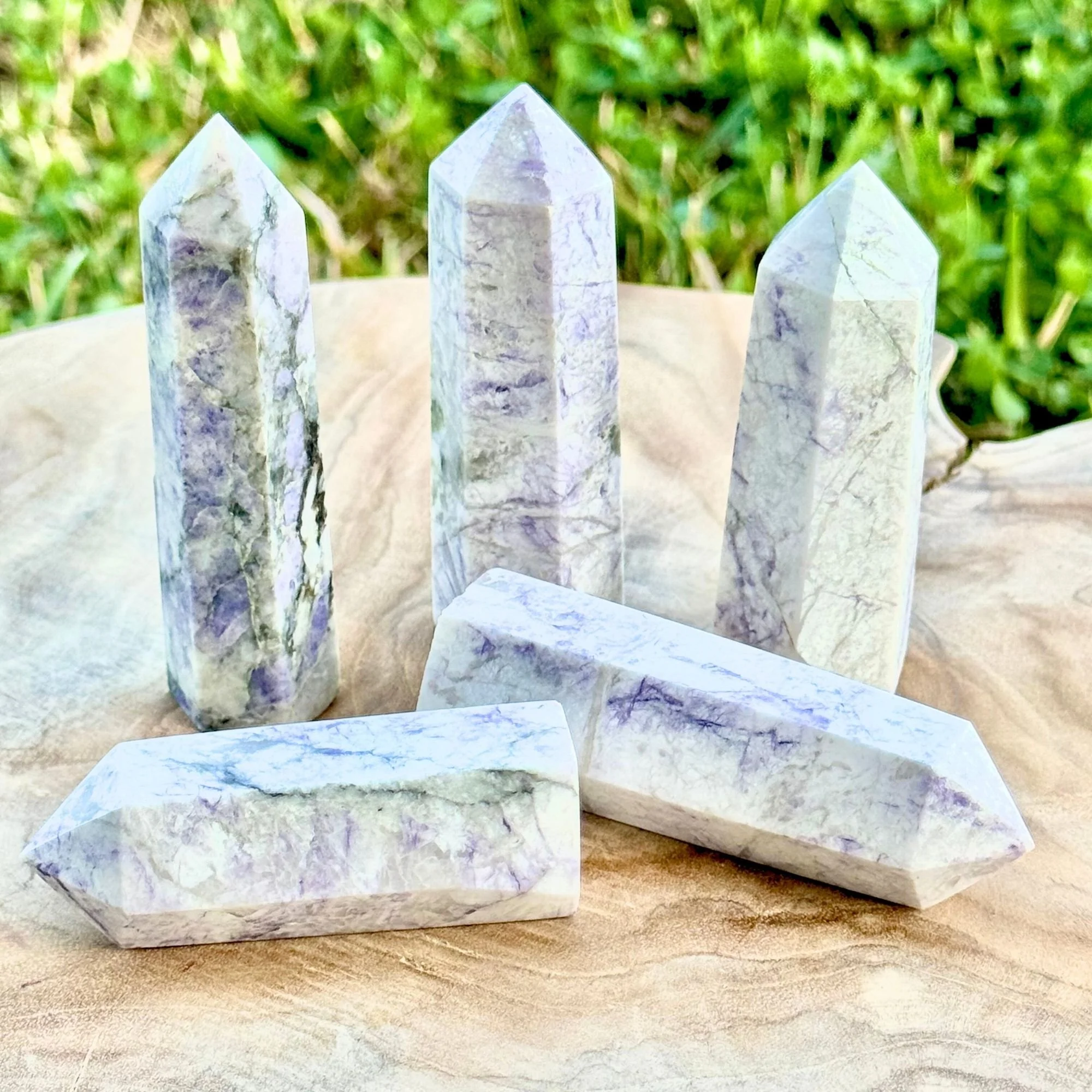 Tiffany Stone Generator Tower – Natural Crystal Point for Creativity, Joy & Emotional Balance (5 Options Available)