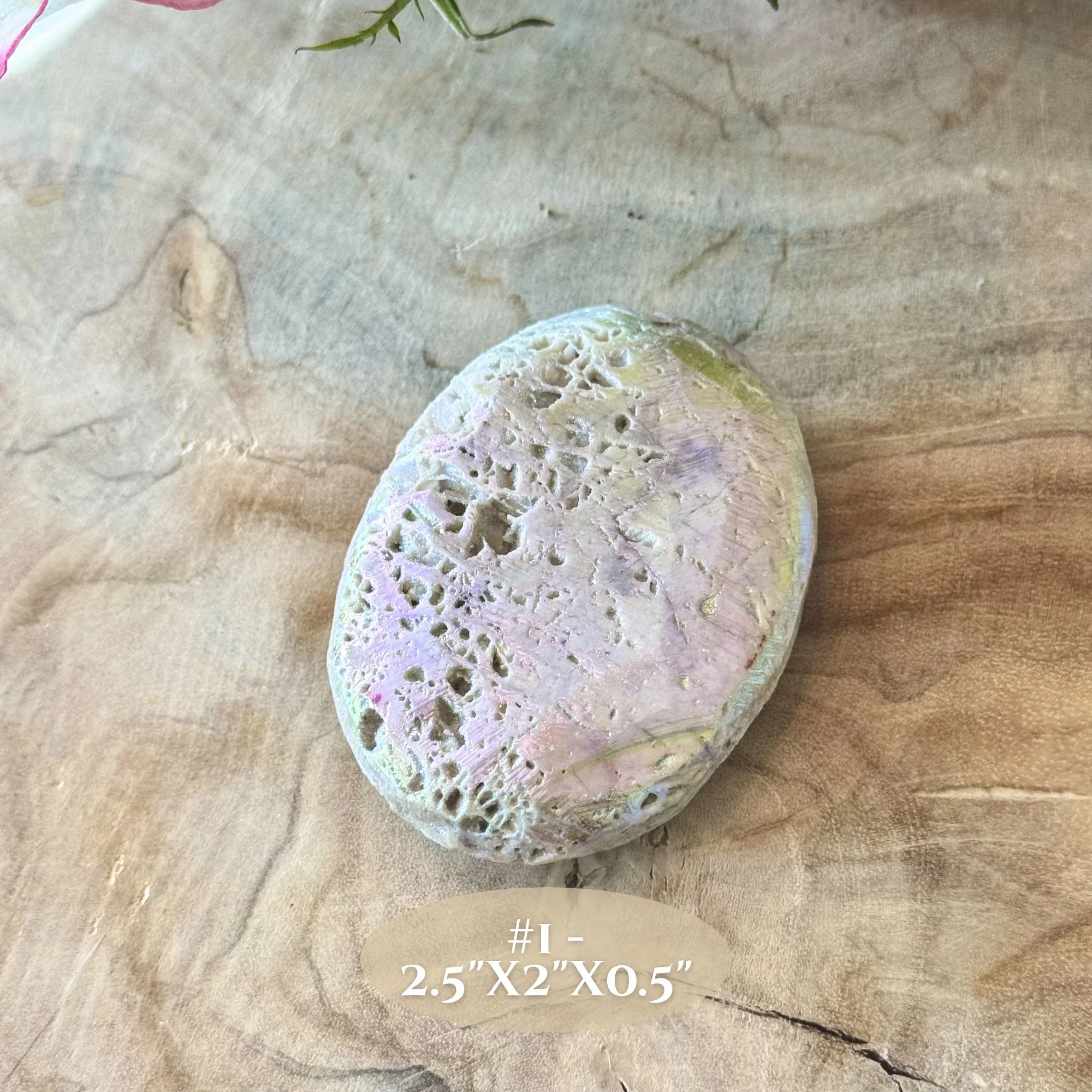 Aura Sphalerite Palm Stones – Crystal Palm Stone | Grounding & Spiritual Transformation Stone