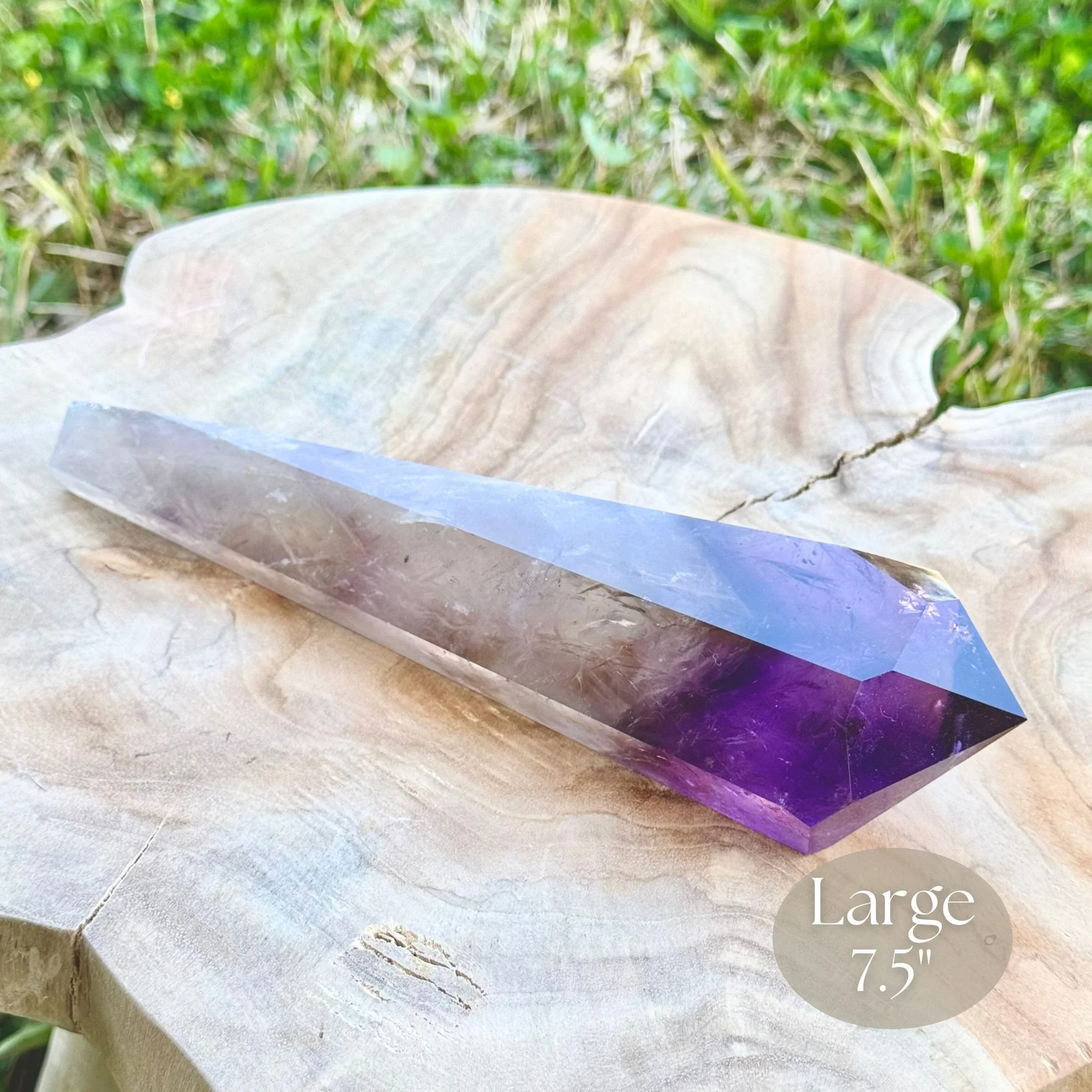 Amethyst Scepter Crystals with Metal Stand – One of a Kind