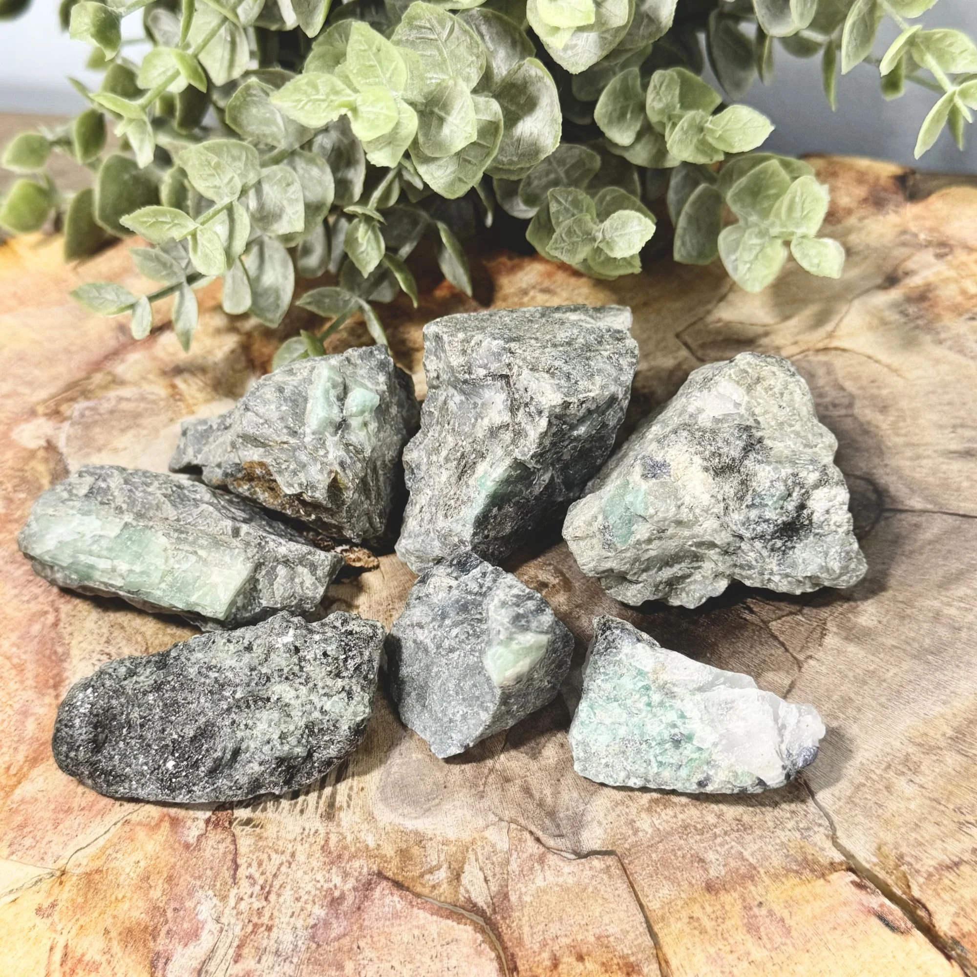 Natural Rough Emerald Crystal | Medium & Large Raw Emerald Stones