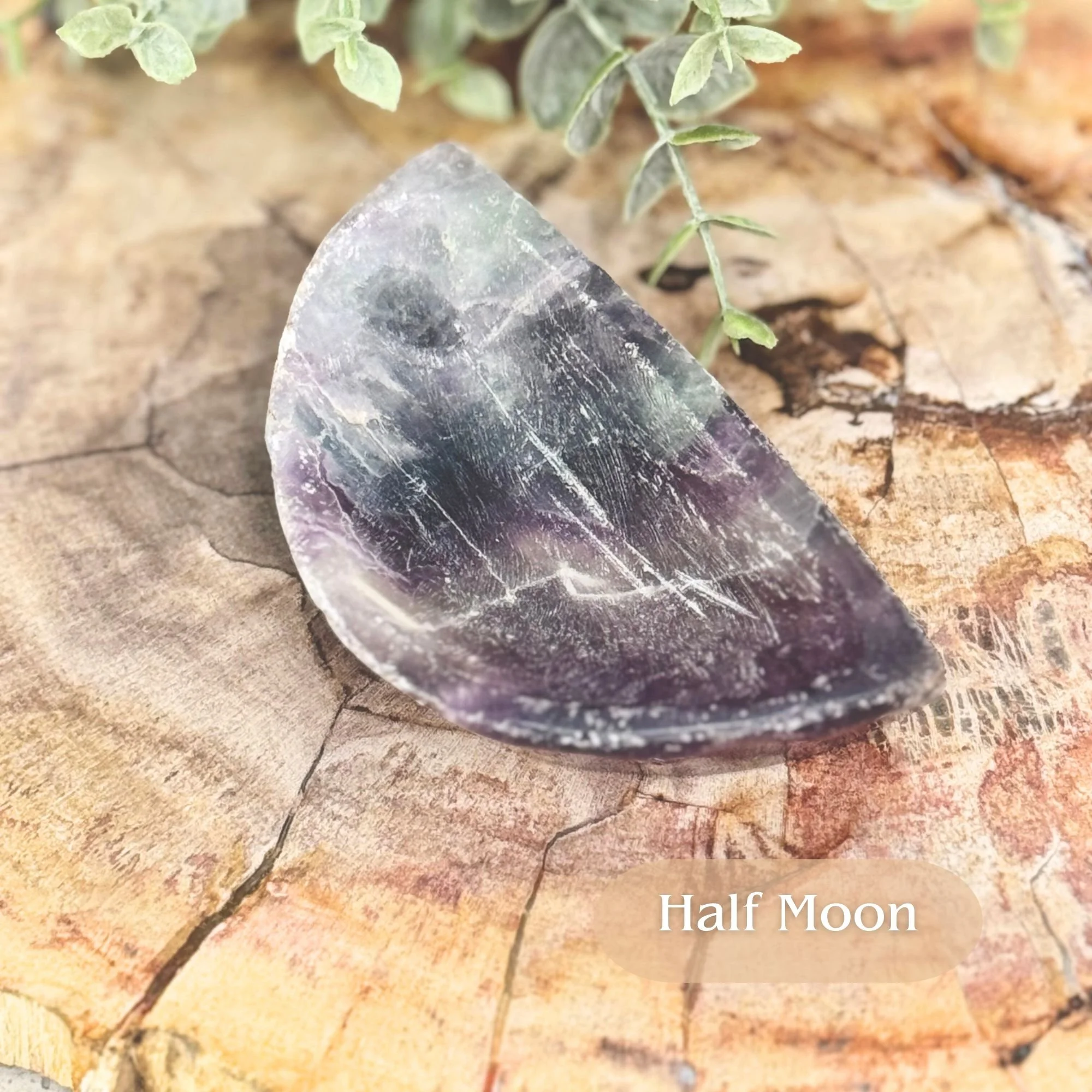Fluorite Altar Bowls – Cat, Crescent Moon, Half Moon, Heart & Teardrop Designs
