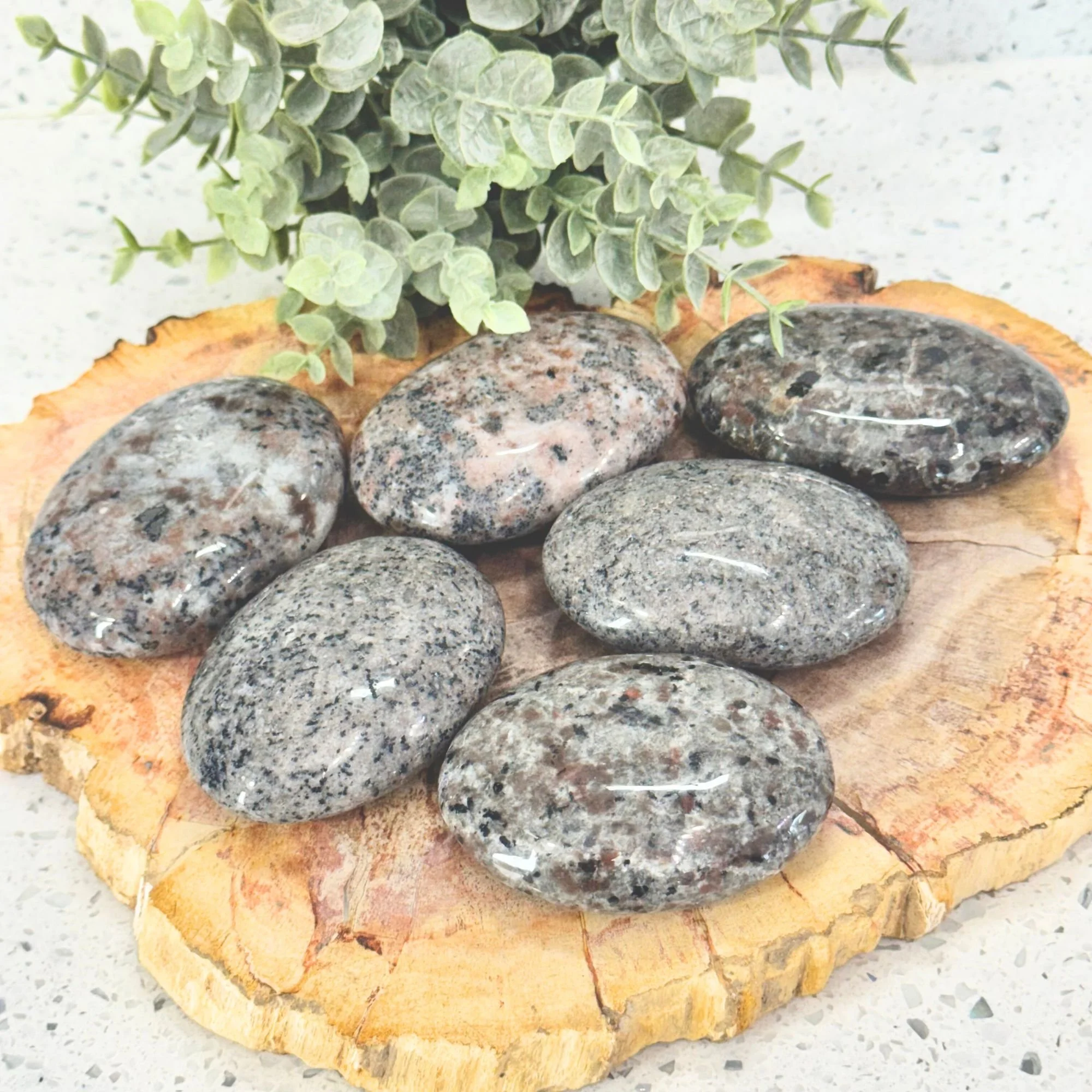 Yooperlite Palm Stone | UV Reactive Crystal | Glowing Stone | Protection & Truth