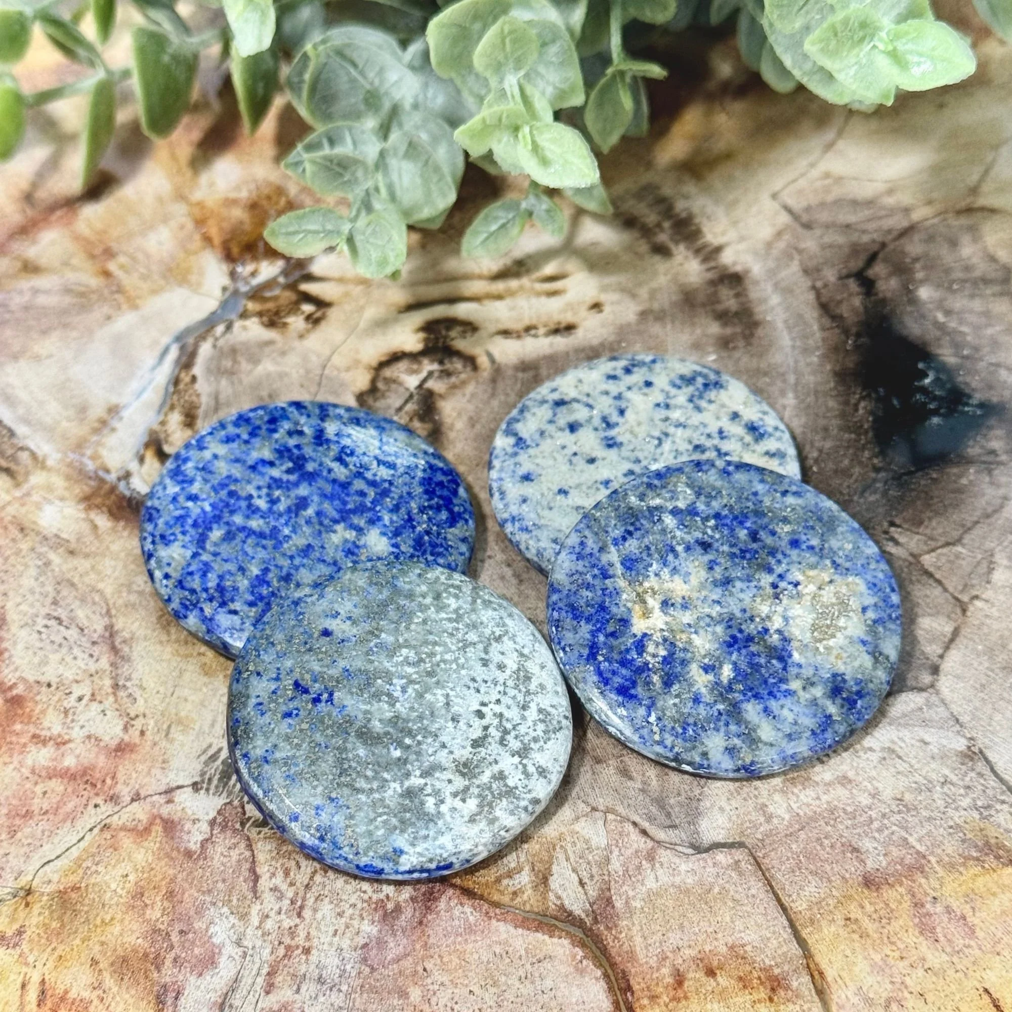 Lapis Lazuli Flat Round Pocket Stones | Lapis Lazuli Flat Round Pocket Stones
