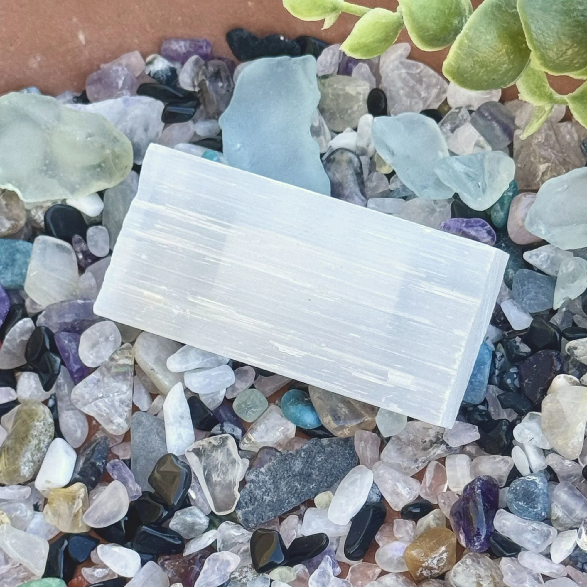 Satin Spar Selenite Charging Bar – 2.8 Inch Crystal Piece