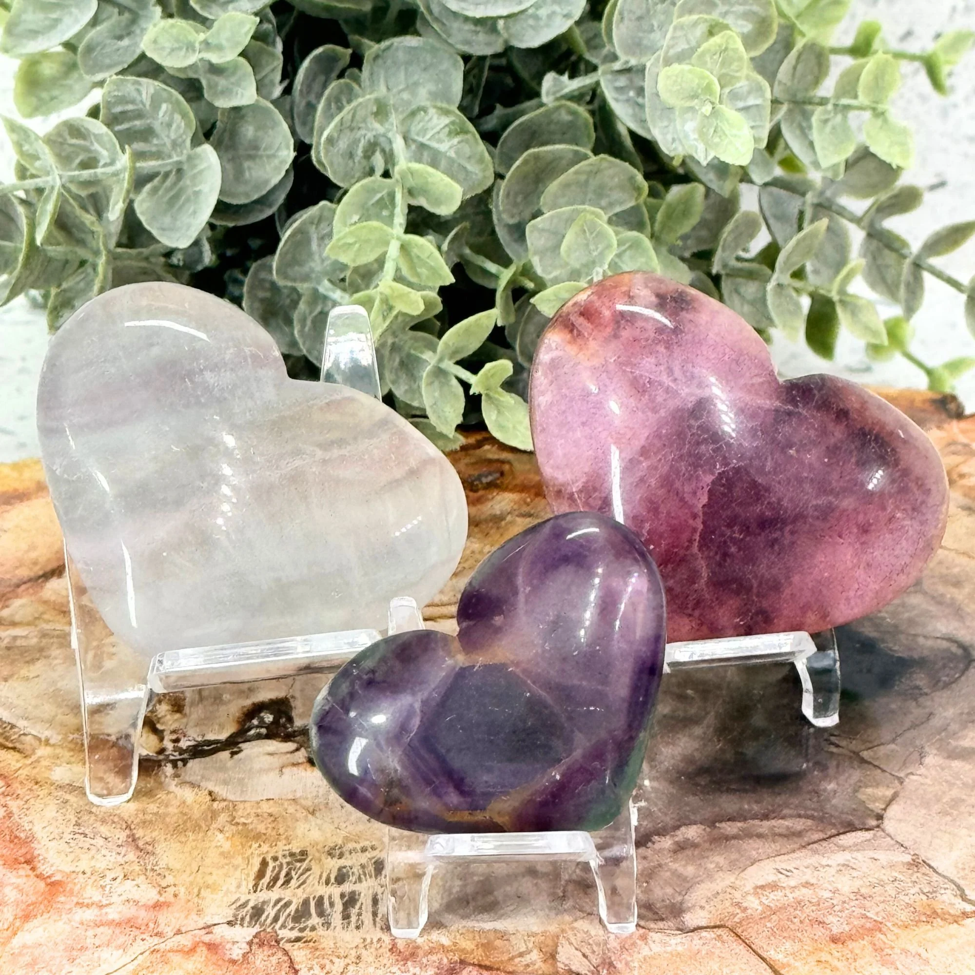 Fluorite Gemstone Hearts | Clarity, Focus & Intuition Crystal (Limited Edition)