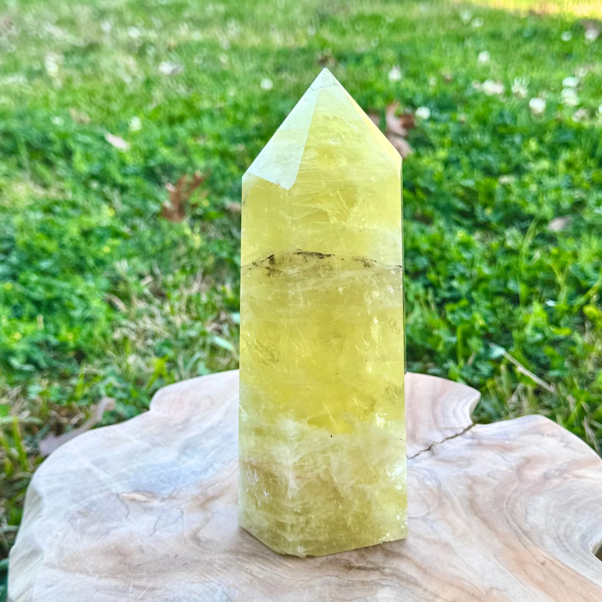 Lemon Quartz Generator Tower – One-of-a-Kind Crystal Point for Clarity, Confidence & Positive Energy