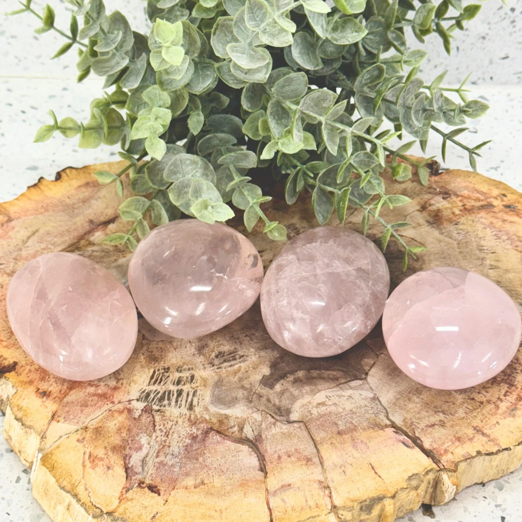 Rose Quartz Palm Stones | Love, Compassion & Heart Healing