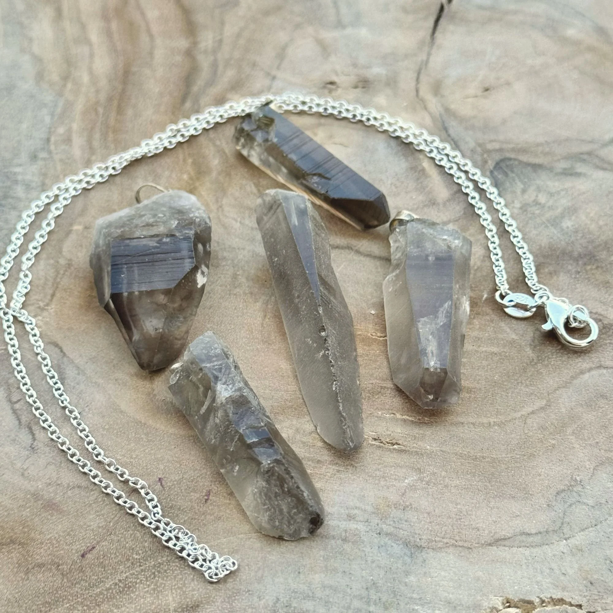 Smoky Quartz Point Pendant – Optional 18" Stainless Steel Chain