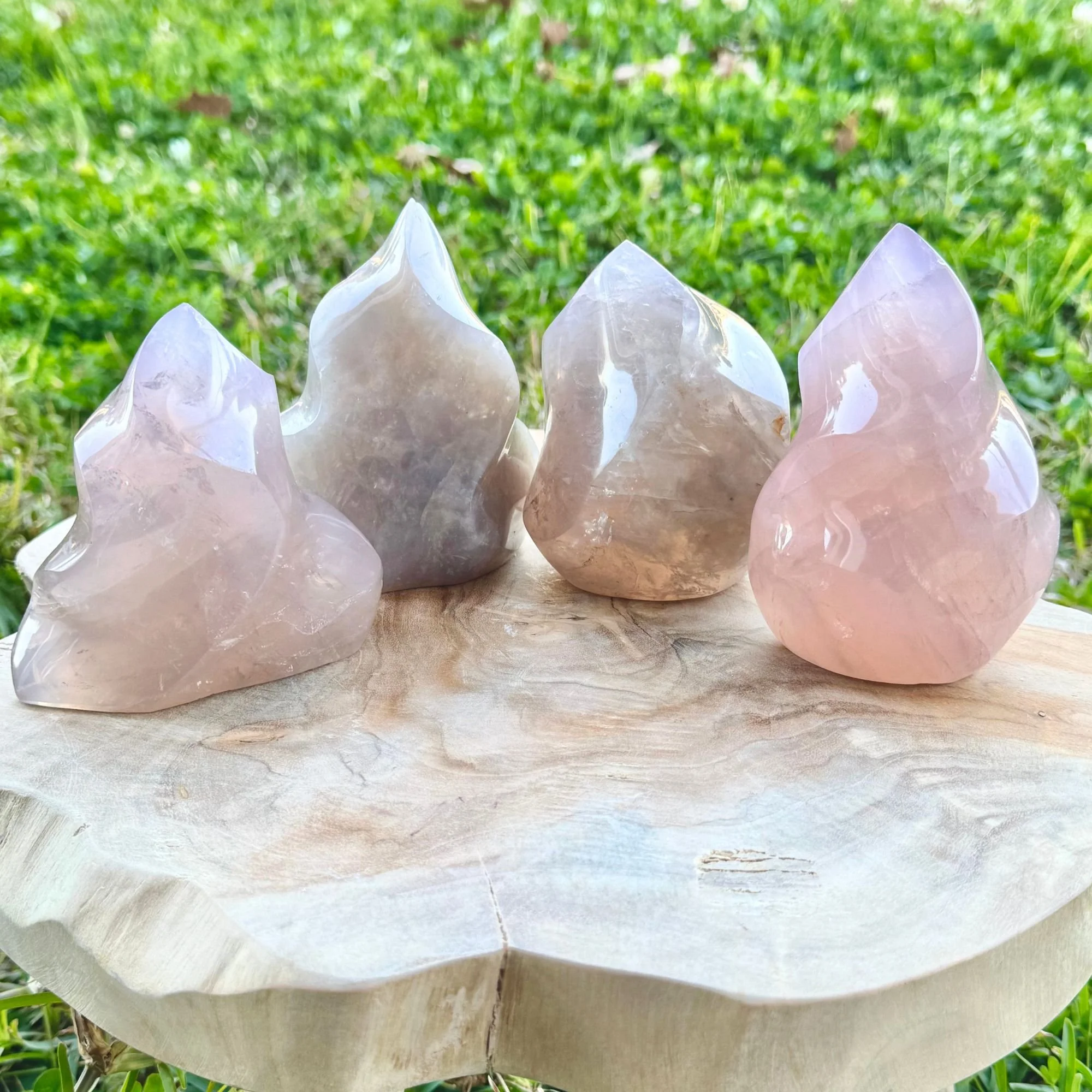 Blue Rose Quartz Flame Tower | Emotional Healing, Calm & Self-Love