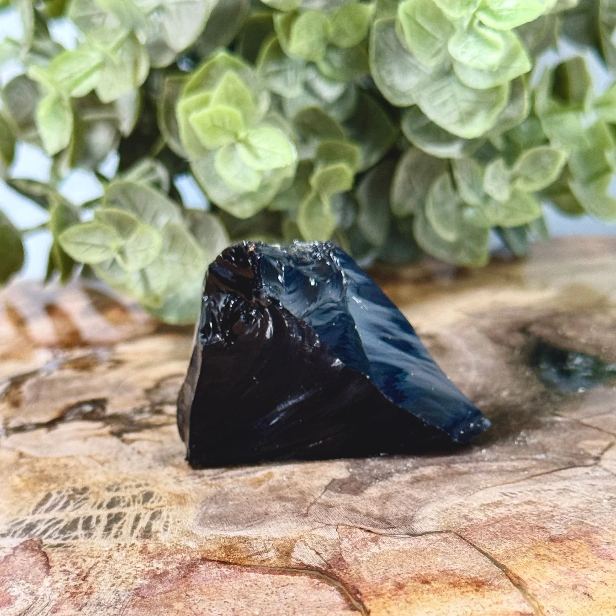 Natural Black Obsidian Crystal | Protection & Grounding