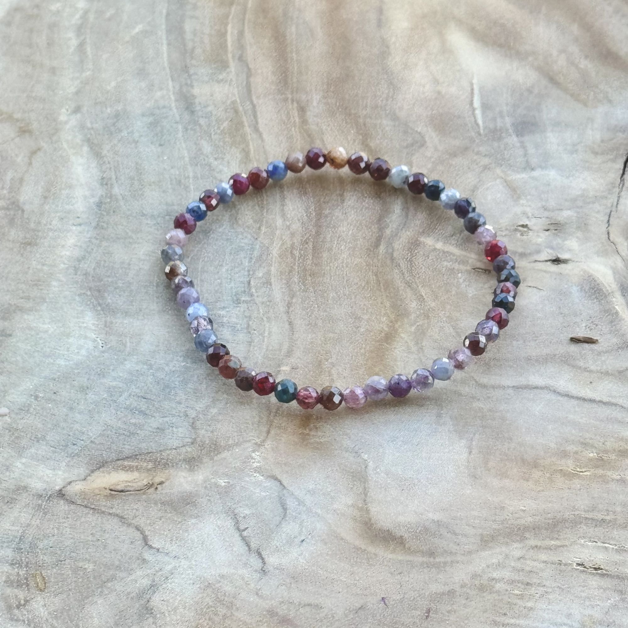 Rainbow Spinel Faceted Stretch Bracelet | Energy Renewal & Inspiration