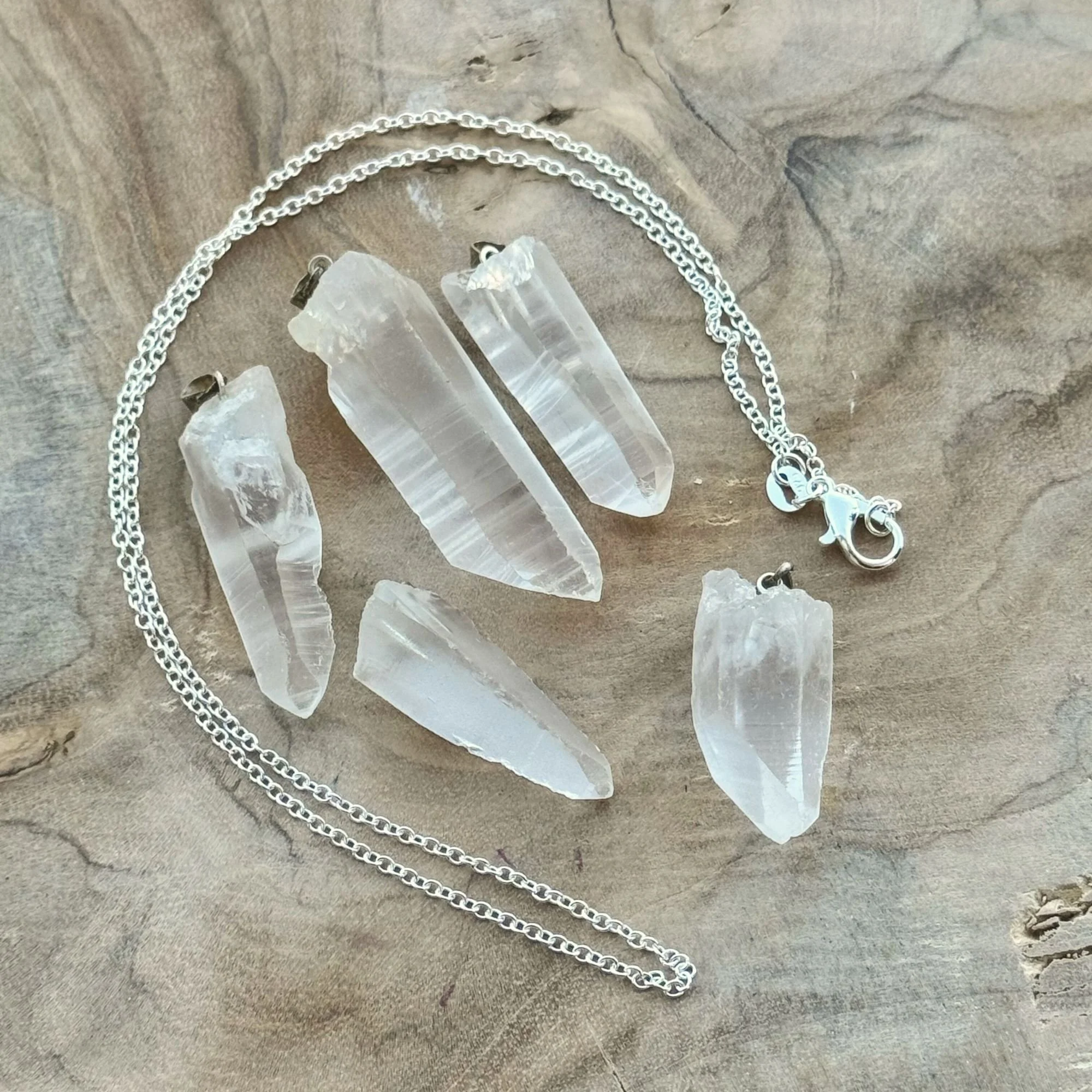 Clear Quartz Point Pendant – Intuitively Chosen | Optional 18" Stainless Steel Chain