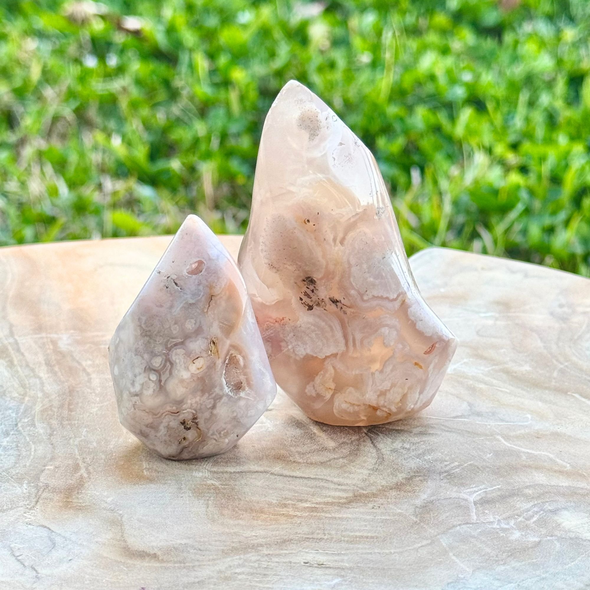 Flower Agate Flame Tower | Growth, Emotional Healing & Inner Harmony