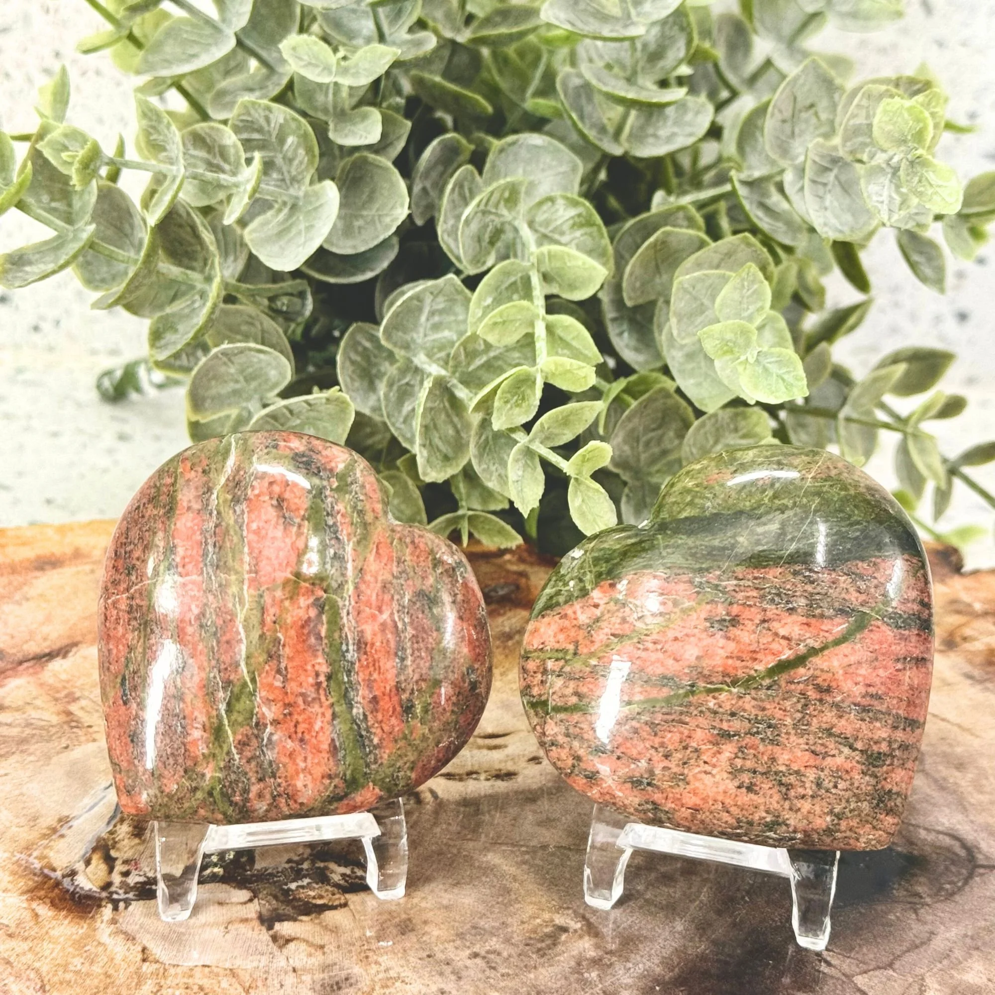 Unakite Jasper Hearts | Emotional Balance, Healing & Growth Crystal (Limited Edition)