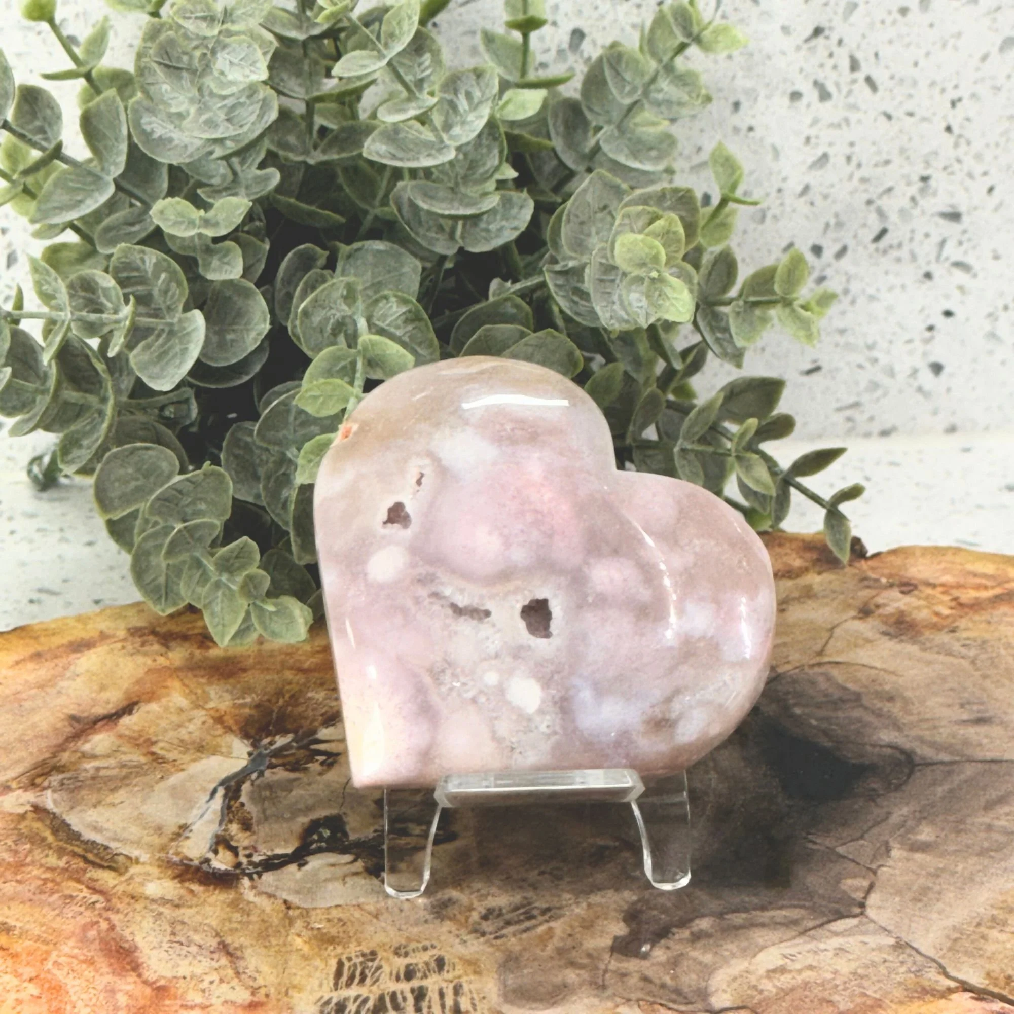 Pink Amethyst Druzy Heart | Large Crystal Heart | Love, Calm & Emotional Healing