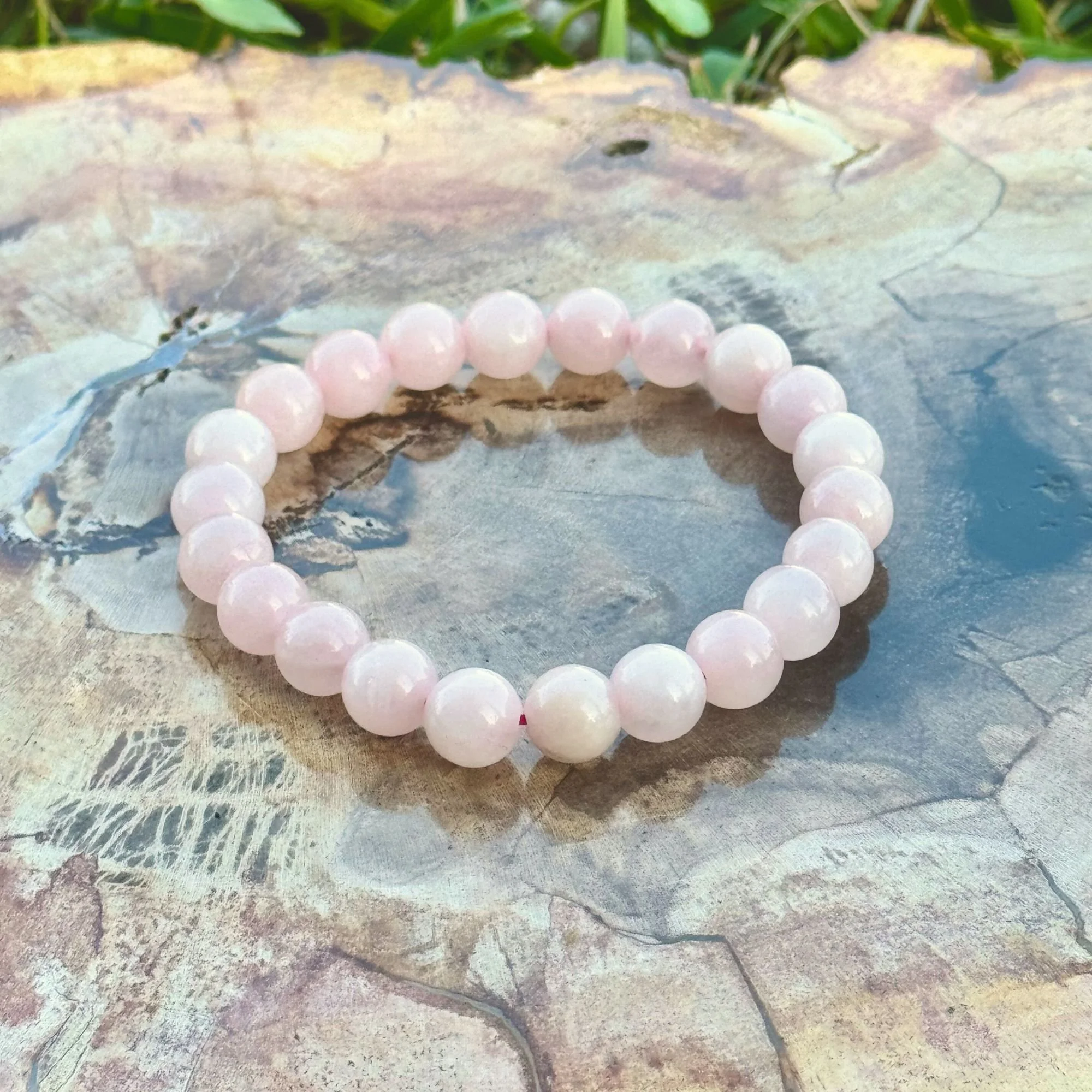 Rose Quartz Crystal Stretch Bracelet – 7mm Natural Gemstone Beads