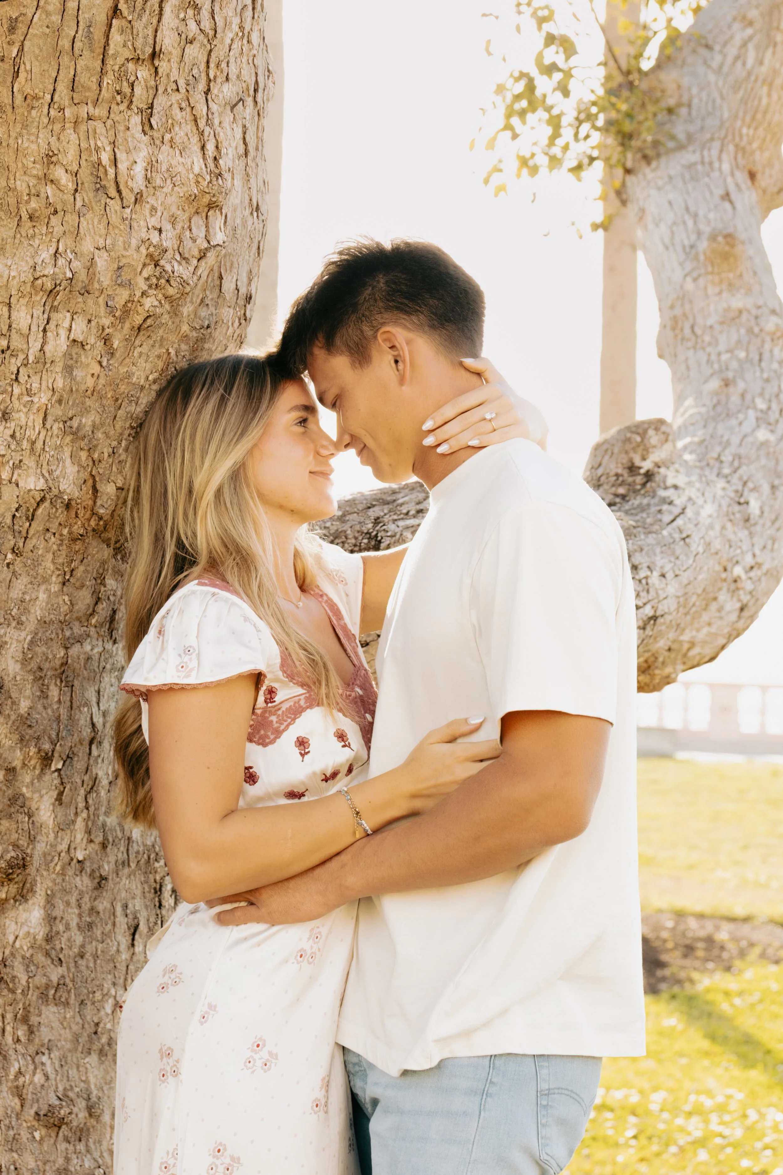 Dreamy engagement shoot outside of College Hall, Sarasota, FL.