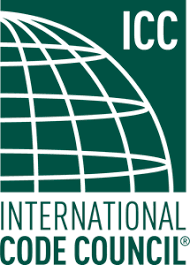 ICC International Code Council logo featuring a globe and text