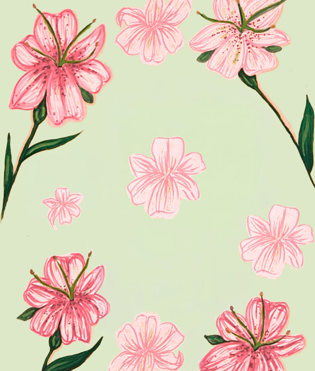 Still Blooming print (in sage)