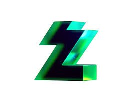 3D stylized letter Z with green and black colors