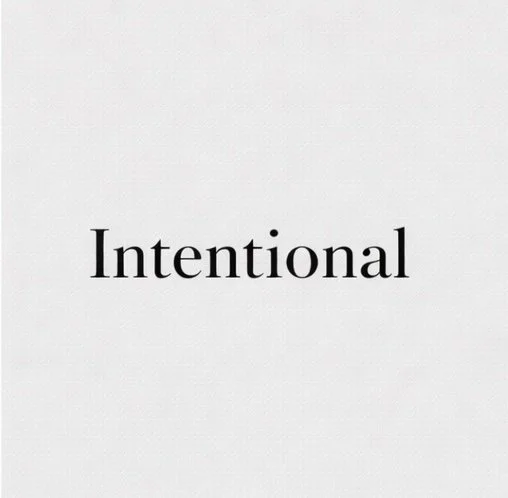 The word 'Intentional' written in black text on a plain white background.