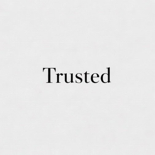 The word 'Trusted' written in black text on a plain white background.