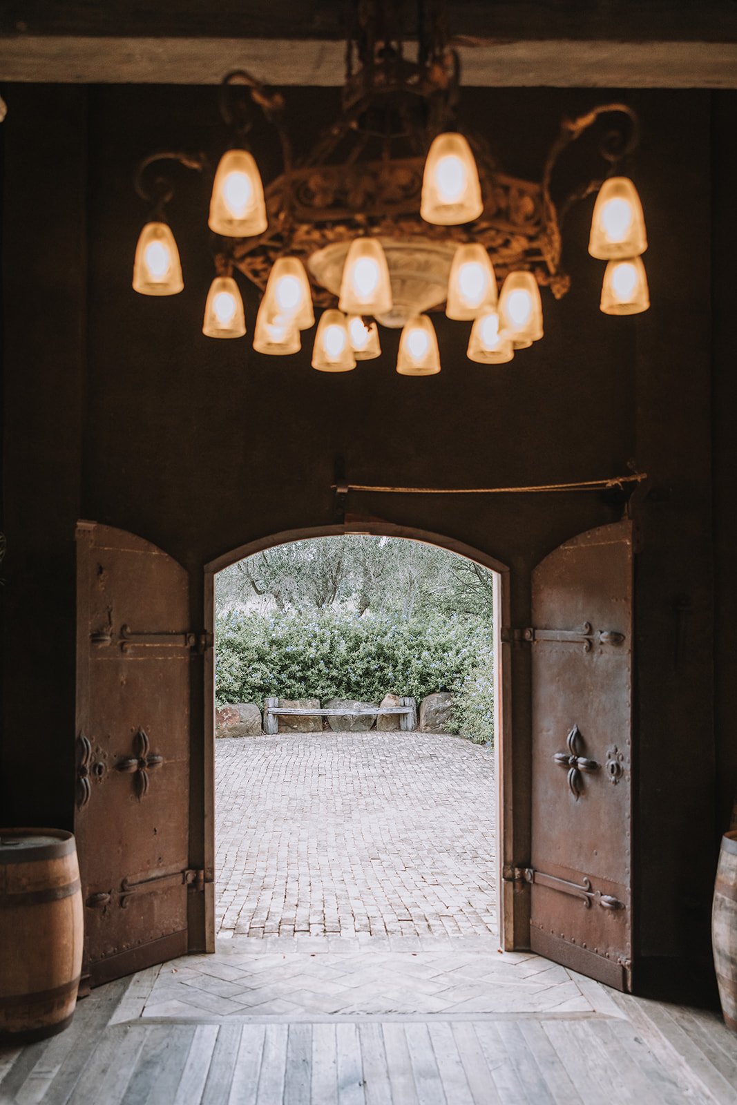 Chapel doors leading out to the Chapel Forecourt