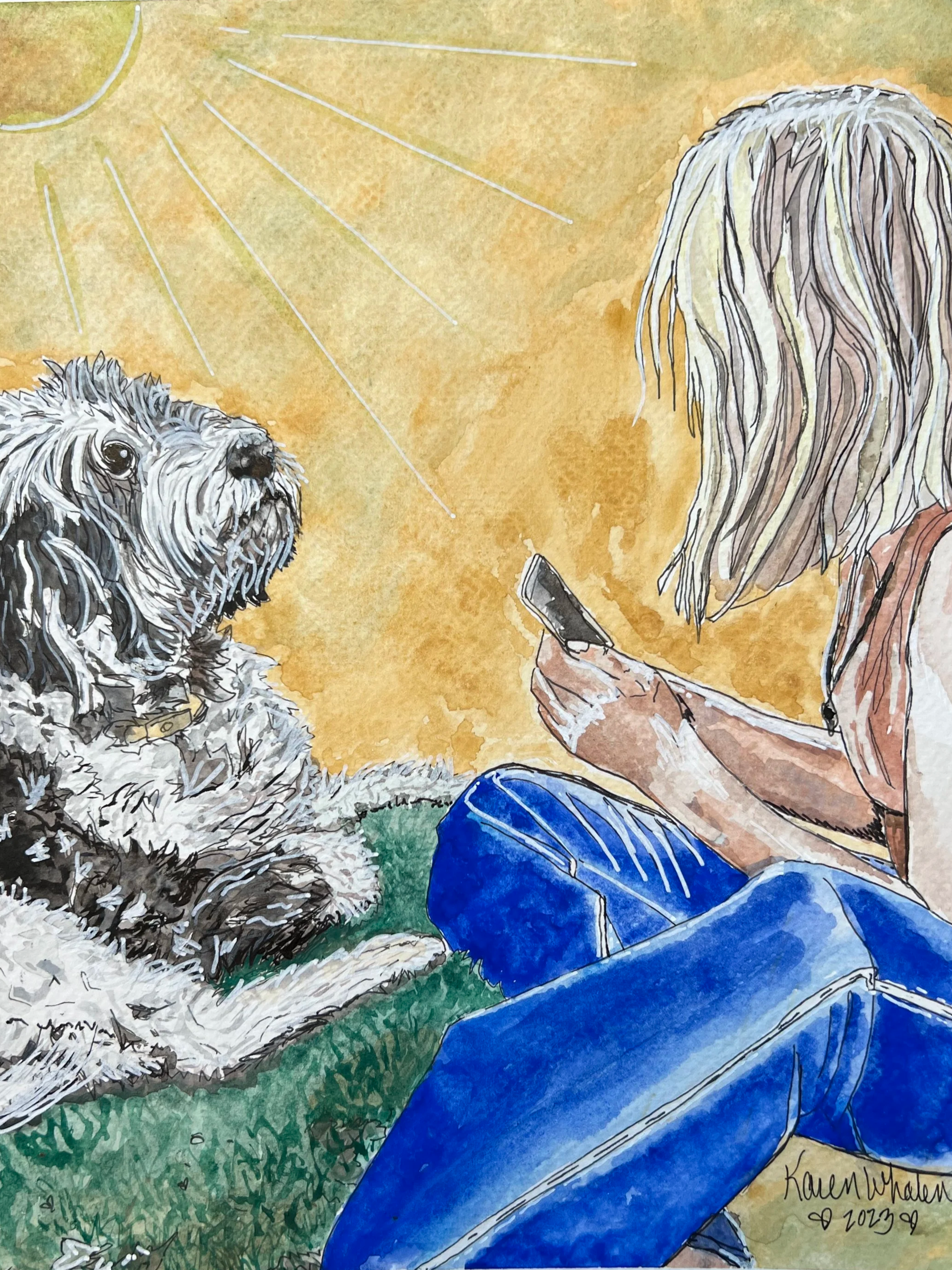 Watercolor "Best Friends" 