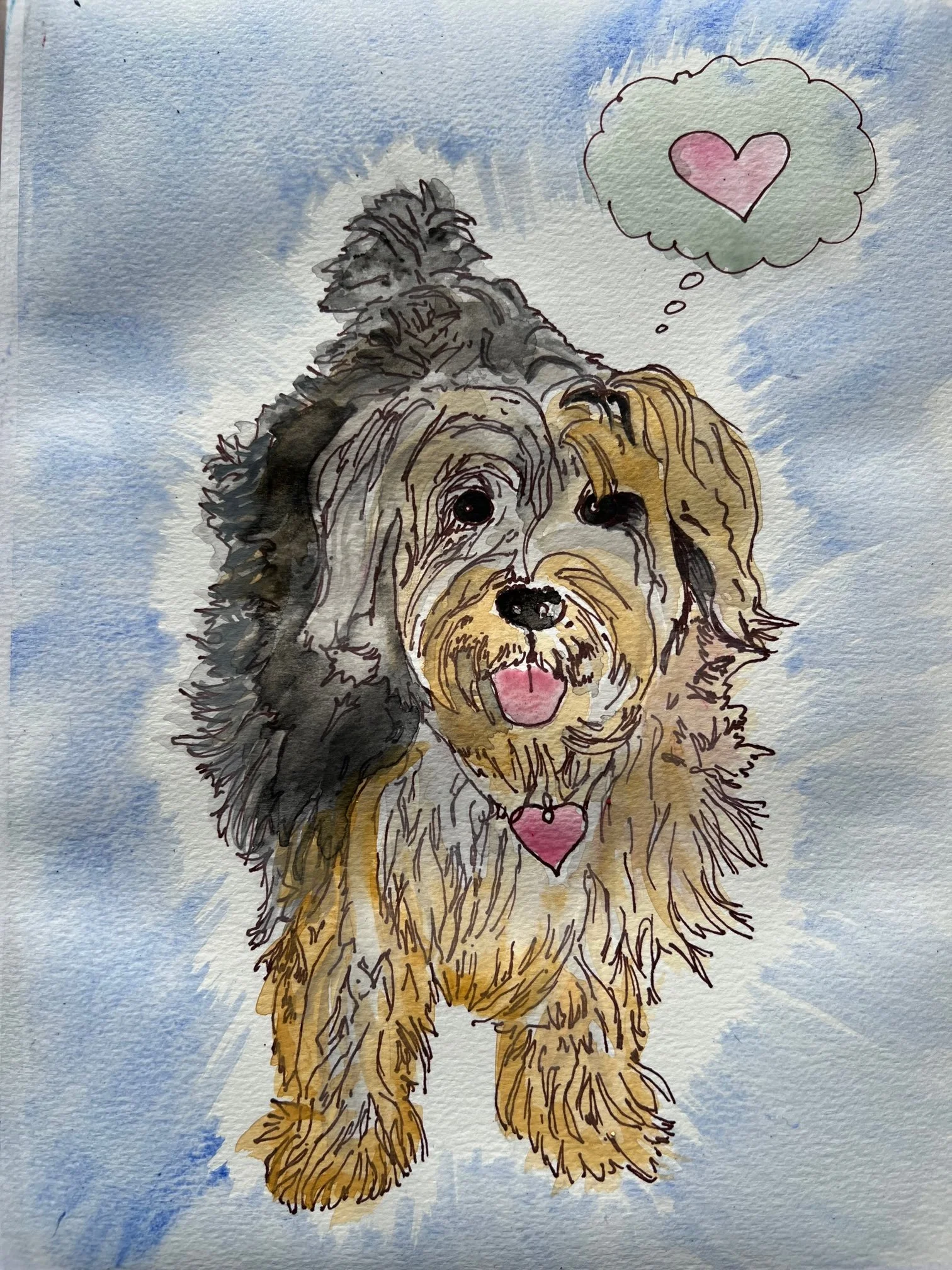 Watercolor "Kippy" Lake Geneva Art Studio