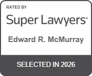 Super Lawyers badge with Edward R. McMurray, indicating he was selected in 2026