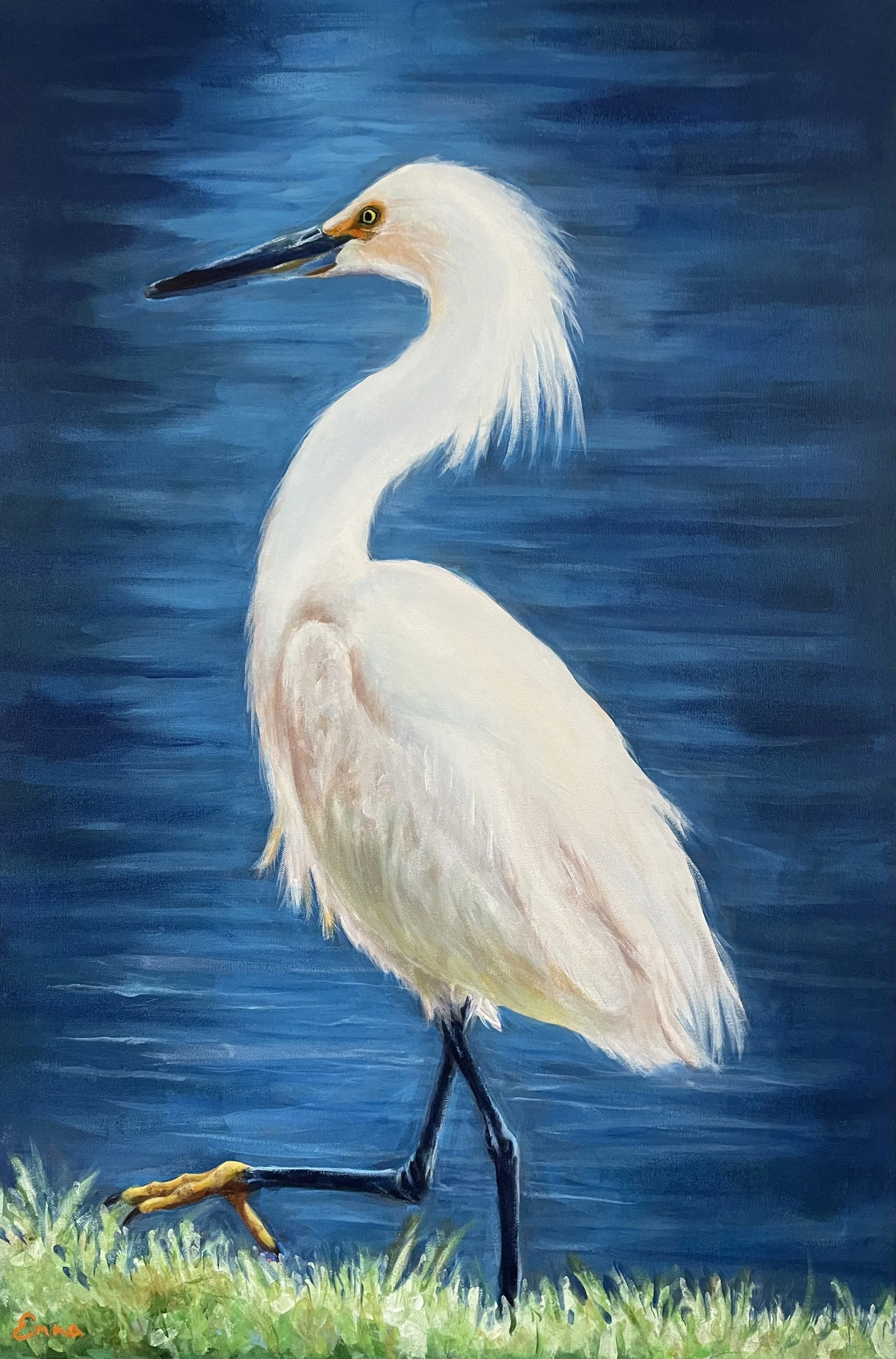 "Snowy Egret" Animal Painting
24x36