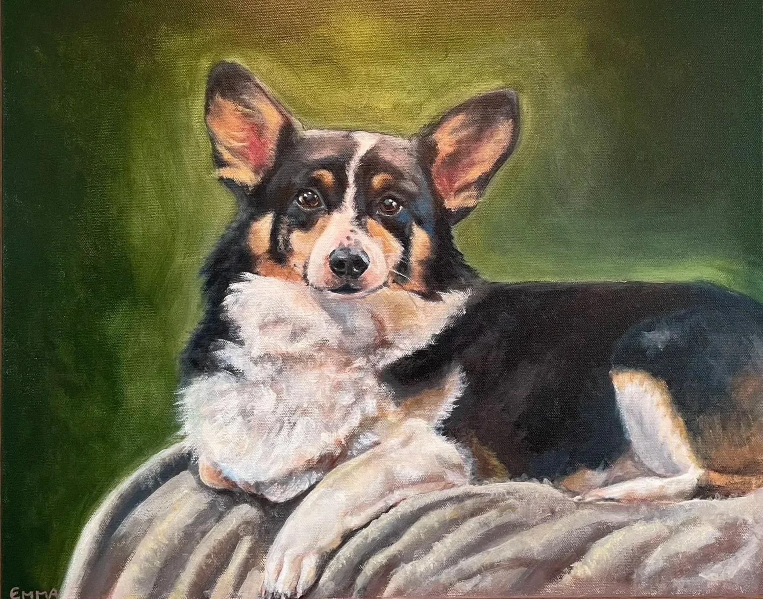 "Hobbie" Pet portrait painting
16x20
