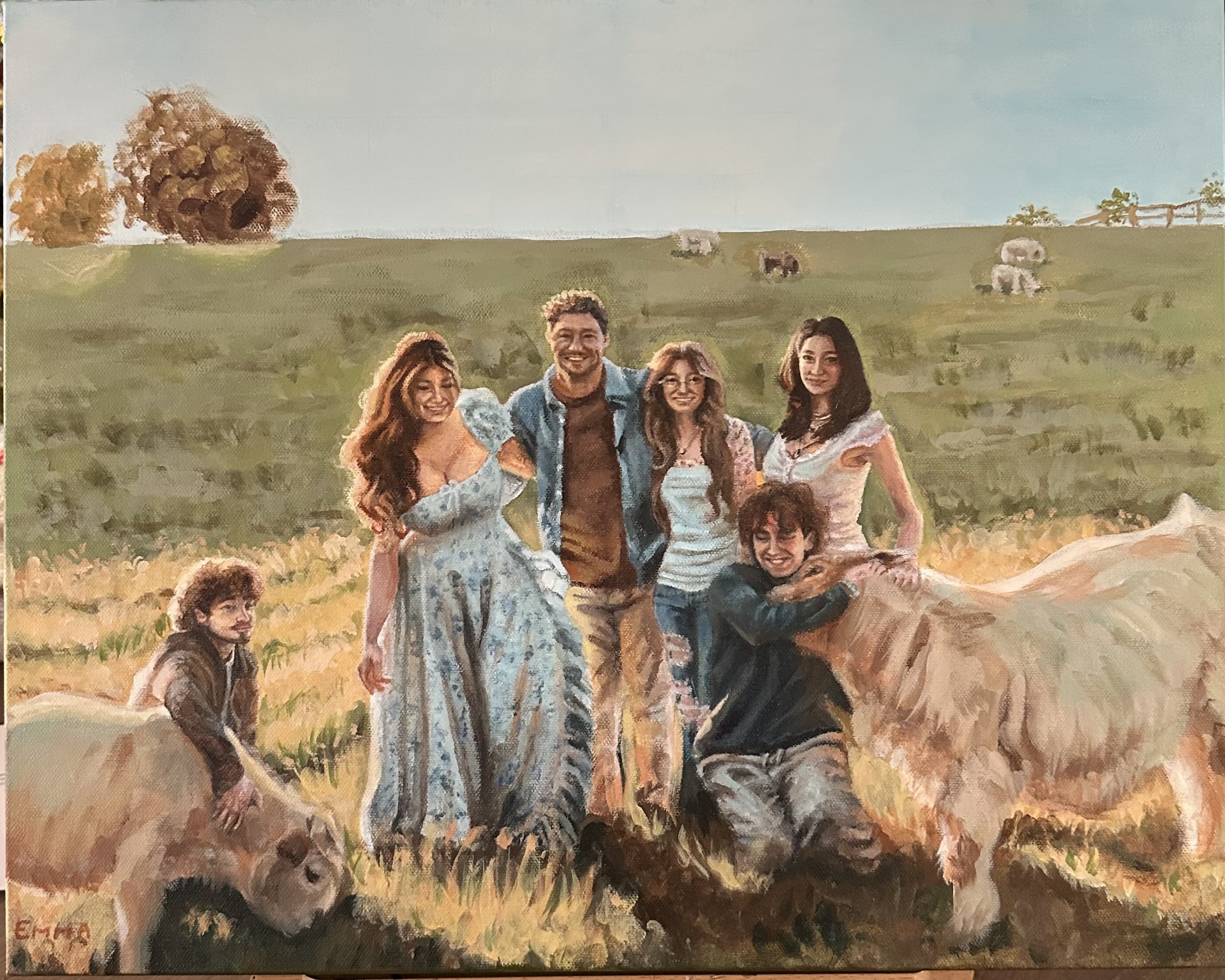 "Bridges" Family portrait painting
16x20