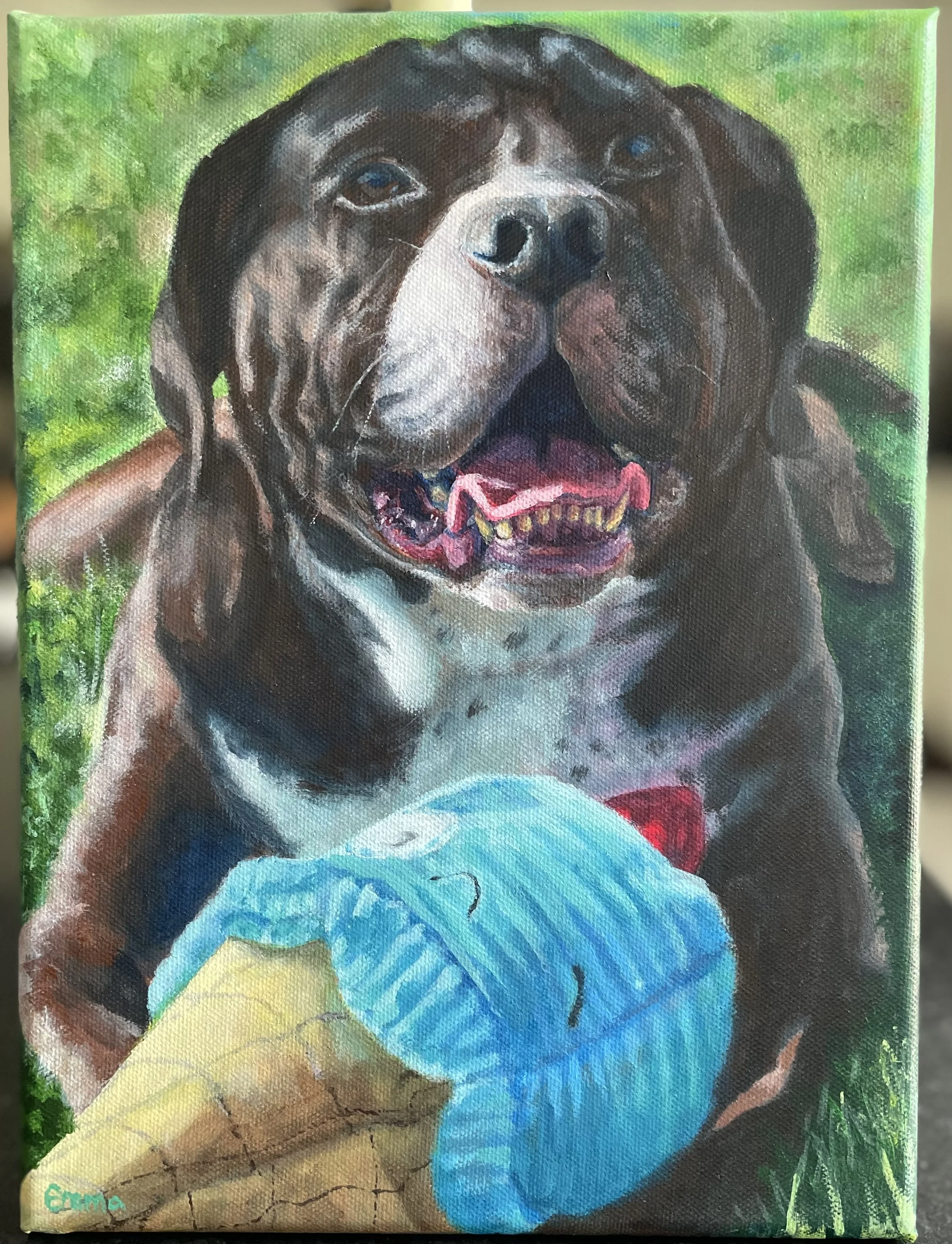 "Boss" Pet portrait painting
12x16