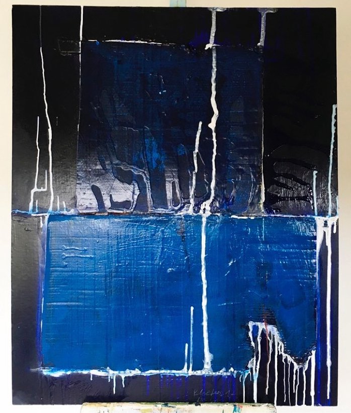 Untitled - Acrylic paint on cardboard, 103 x 85 cm