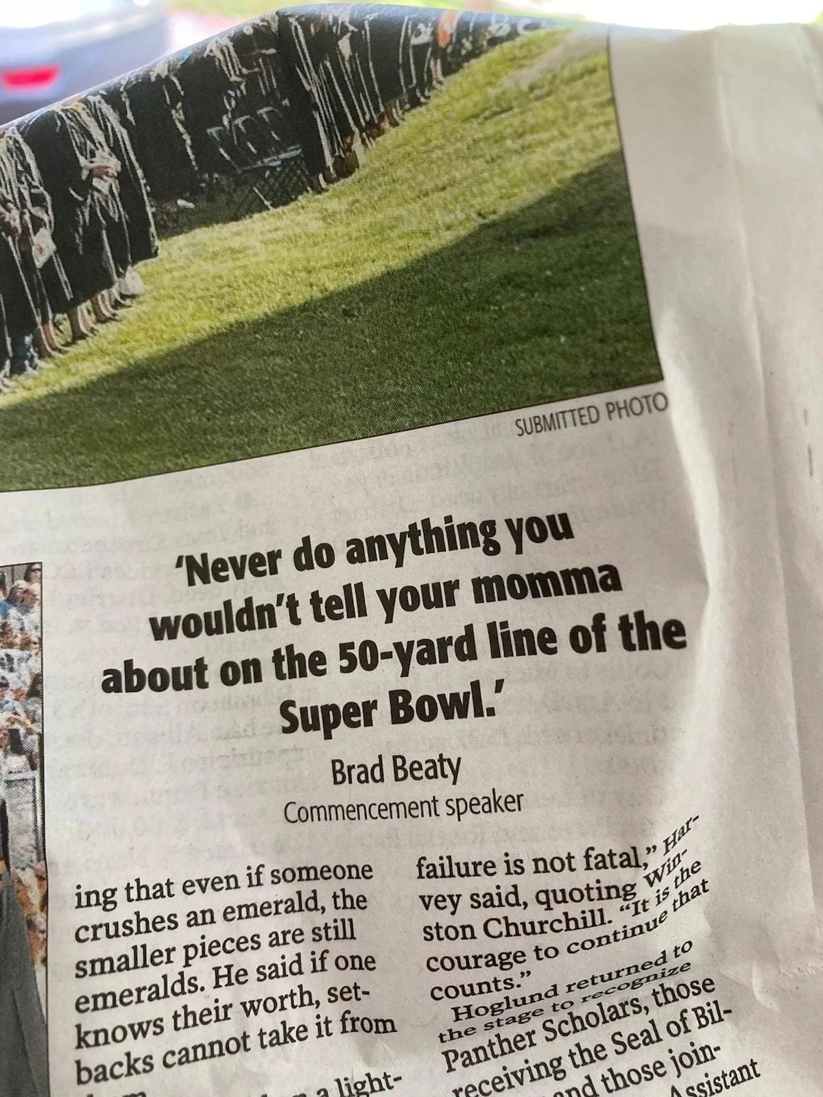 Brad Beaty gives commencement address