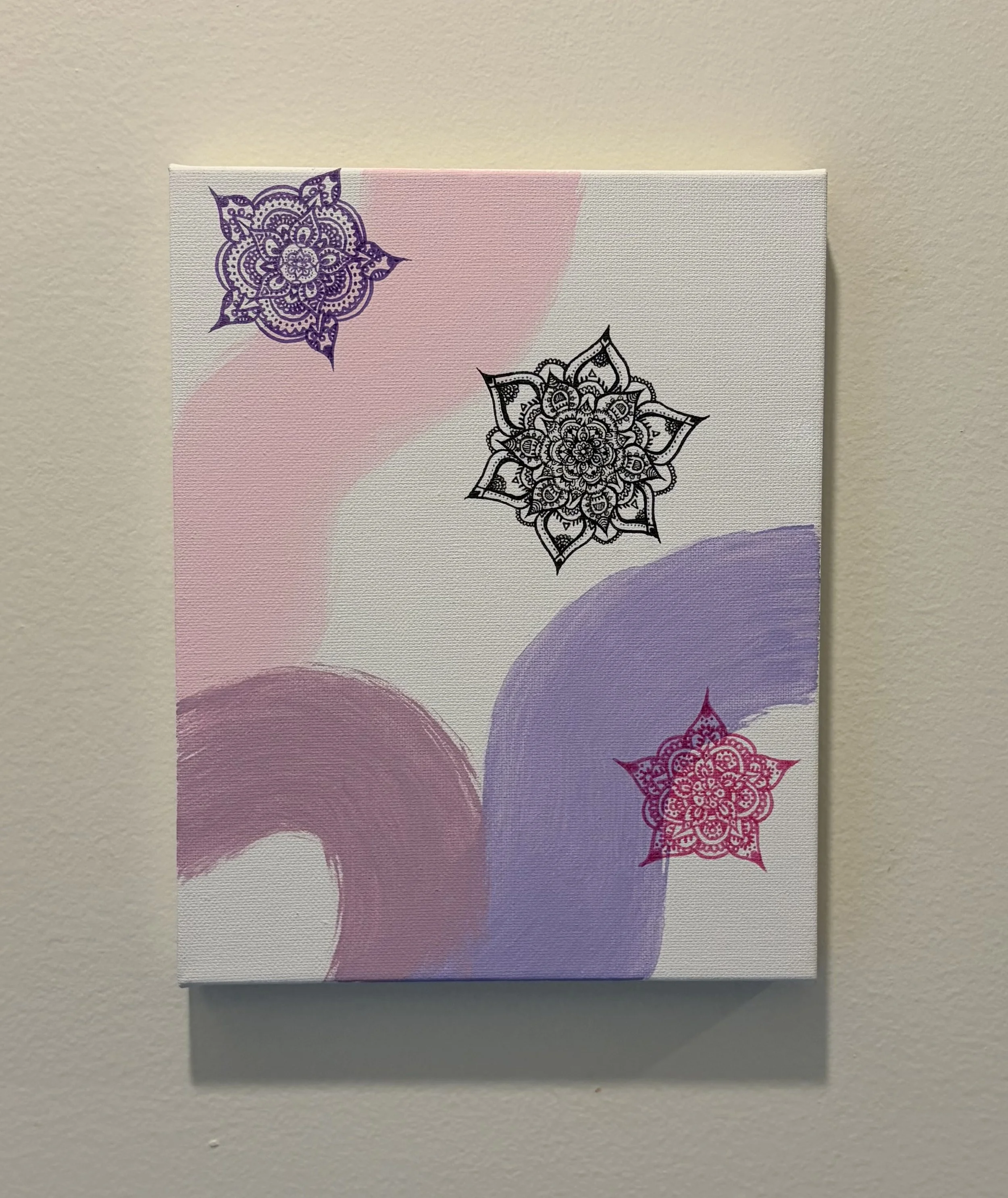 Handmade Tranquil Mandala Canvas Art